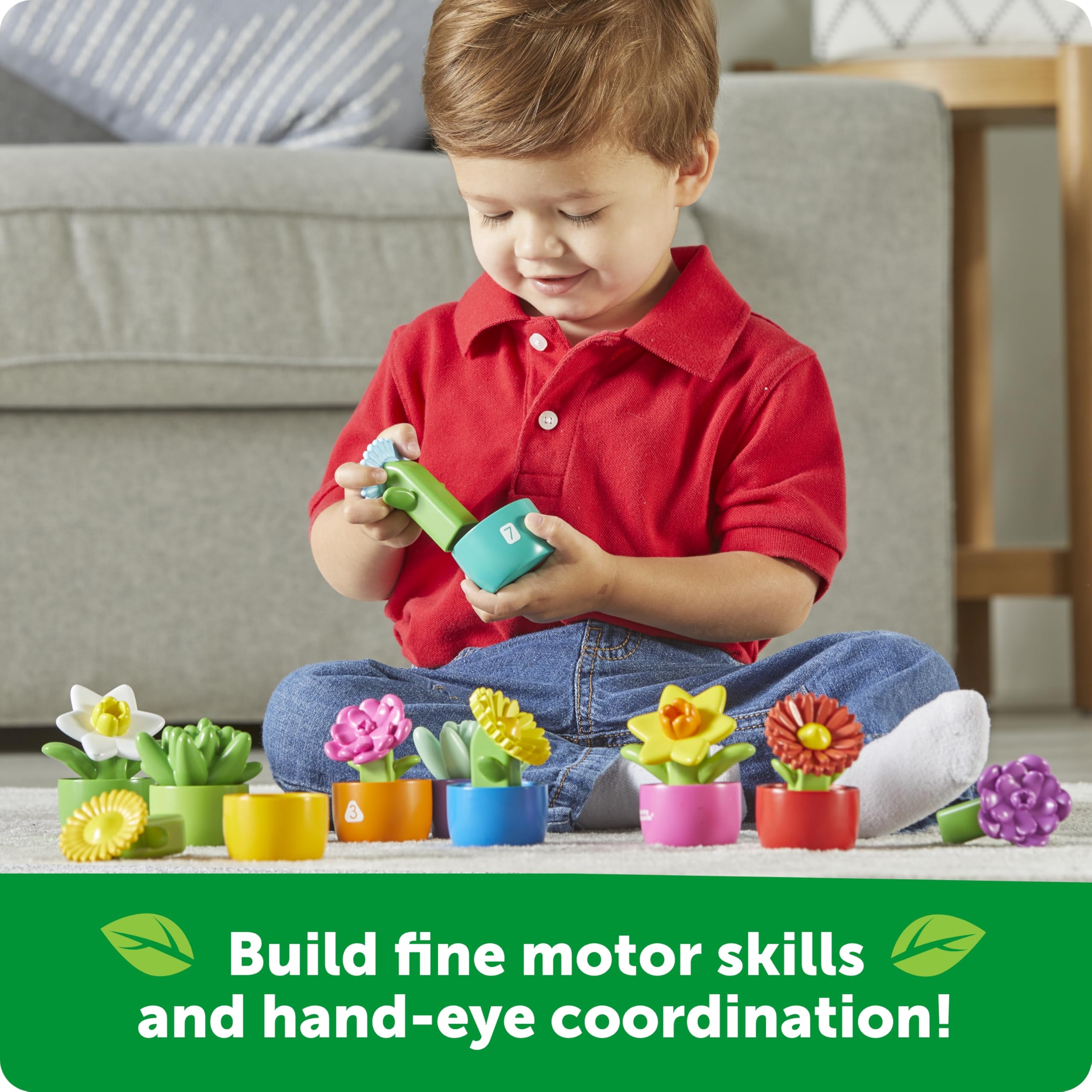 Learning Resources Shape & Colour Garden Flower Toy for Toddlers | 20 Piece Set | Ages 18 Months+ 3