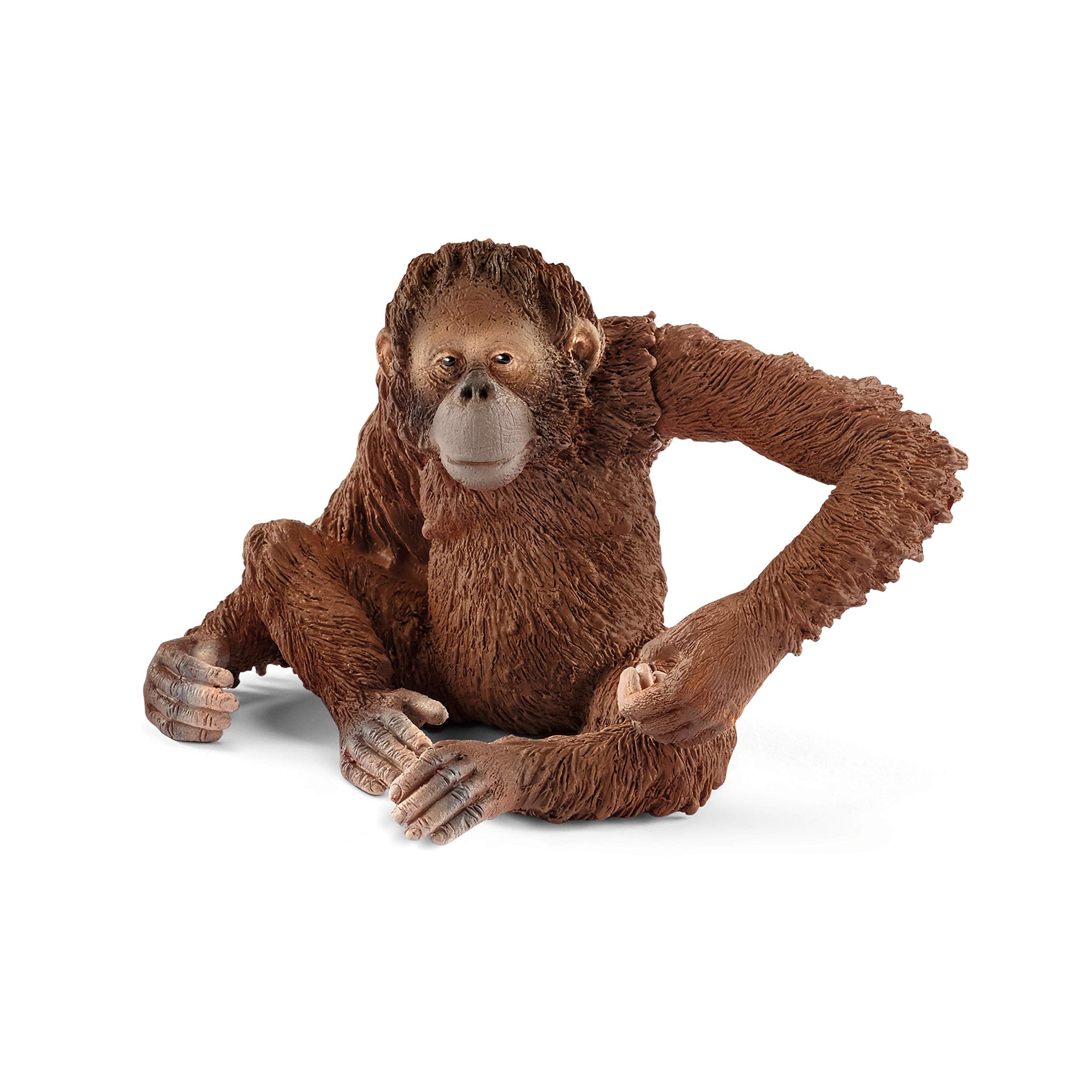 SCHLEICH Orangutan Female Figurine - Movable Arms & Fruit-Holding Jungle Animal Toy for Kids 1