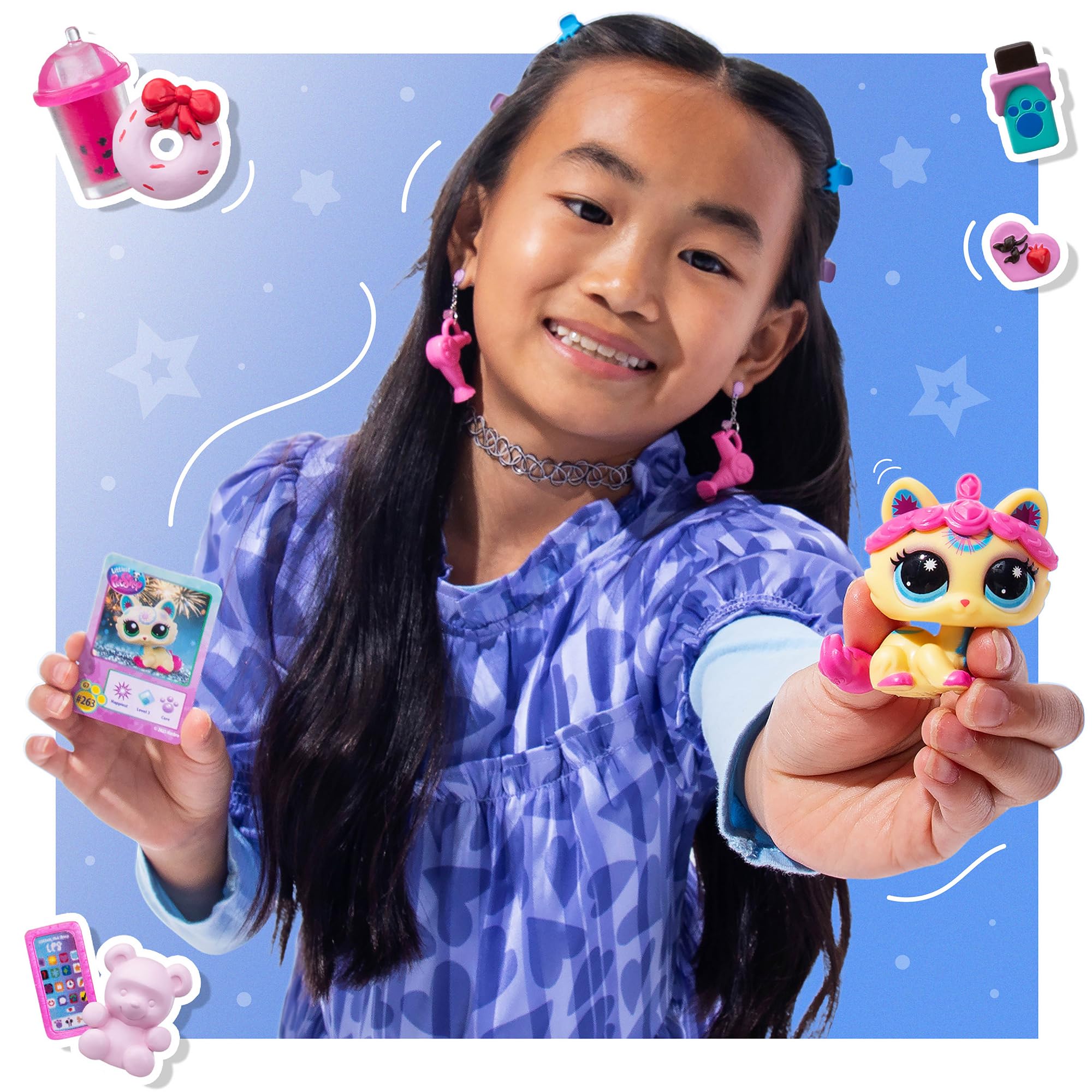 Littlest Pet Shop Sweet and Stylish Collection - Deluxe Ragdoll Cat Playset for Kids 7