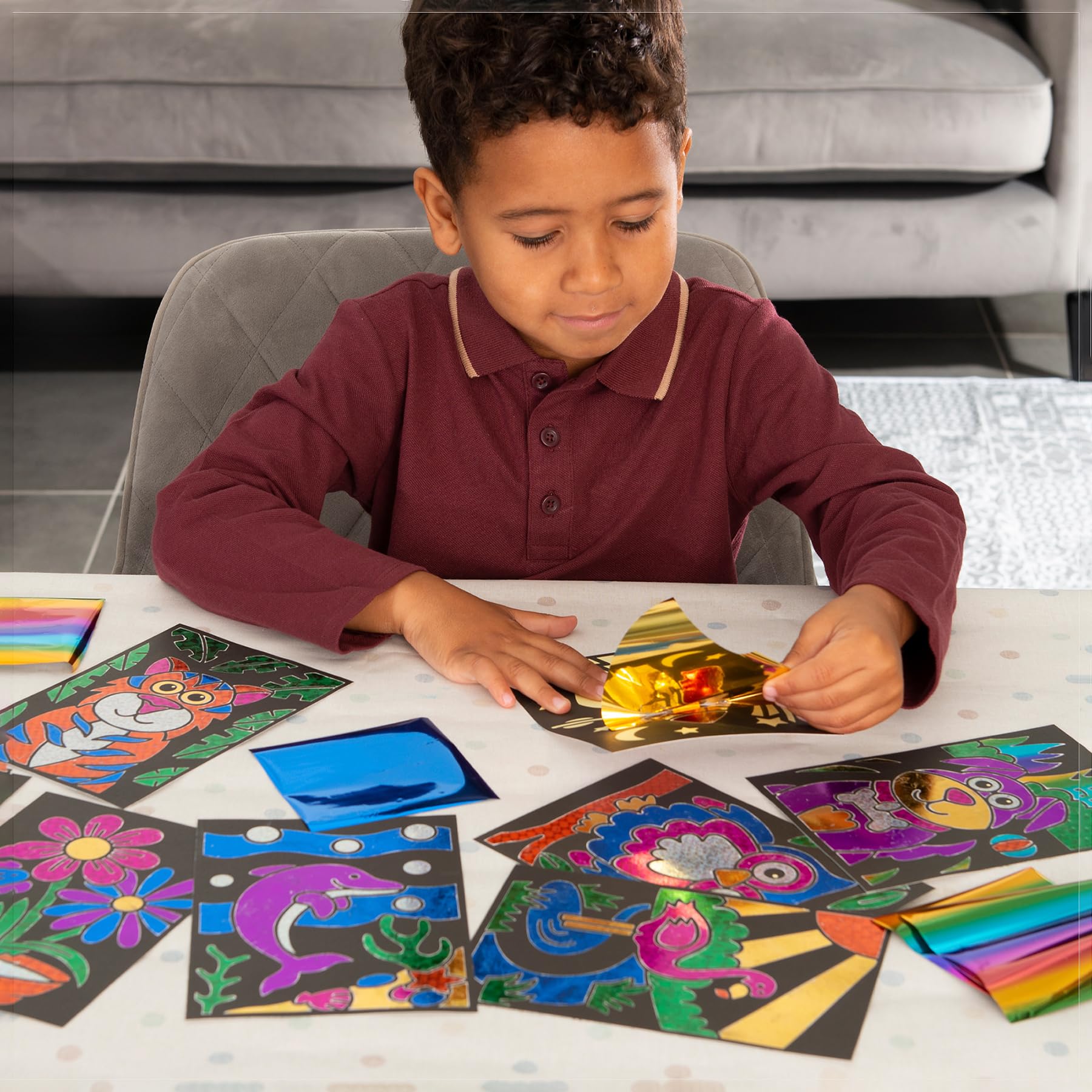 Galt Toys Fab Foil Art Craft Kit for Kids Ages 6+ | Mess-Free Foil Transfer