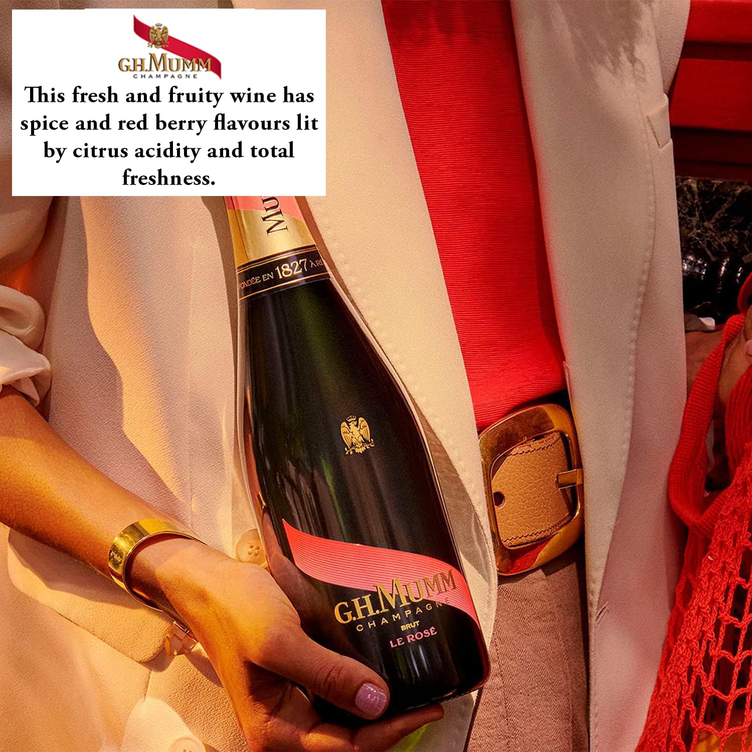 G.H. Mumm Le Rosé Champagne - 75cl with Gift Box 8