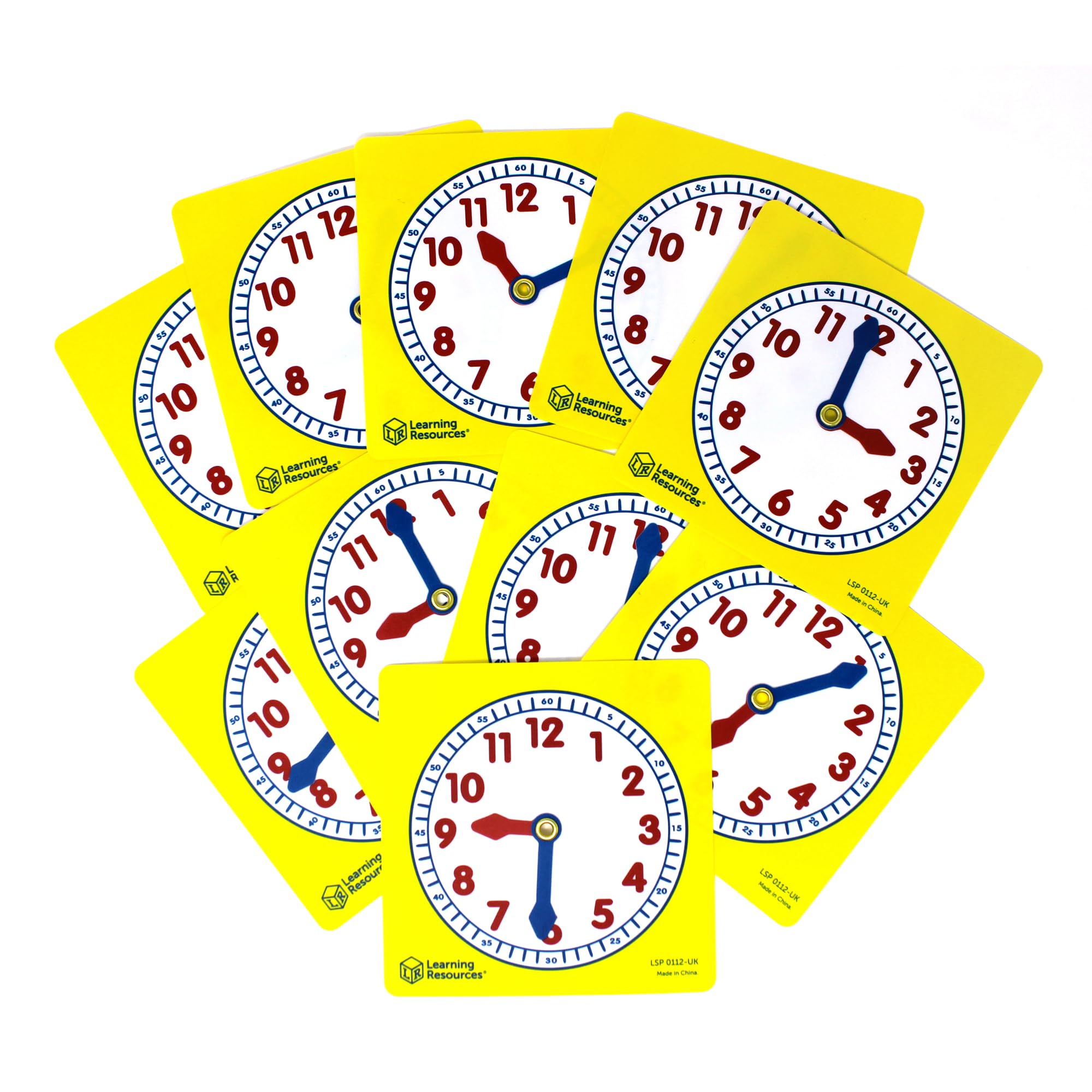 Learning Resources Pupil Clock Dials - Hands-on Time Telling Practice | Set of 10 | Ages 4+ 3