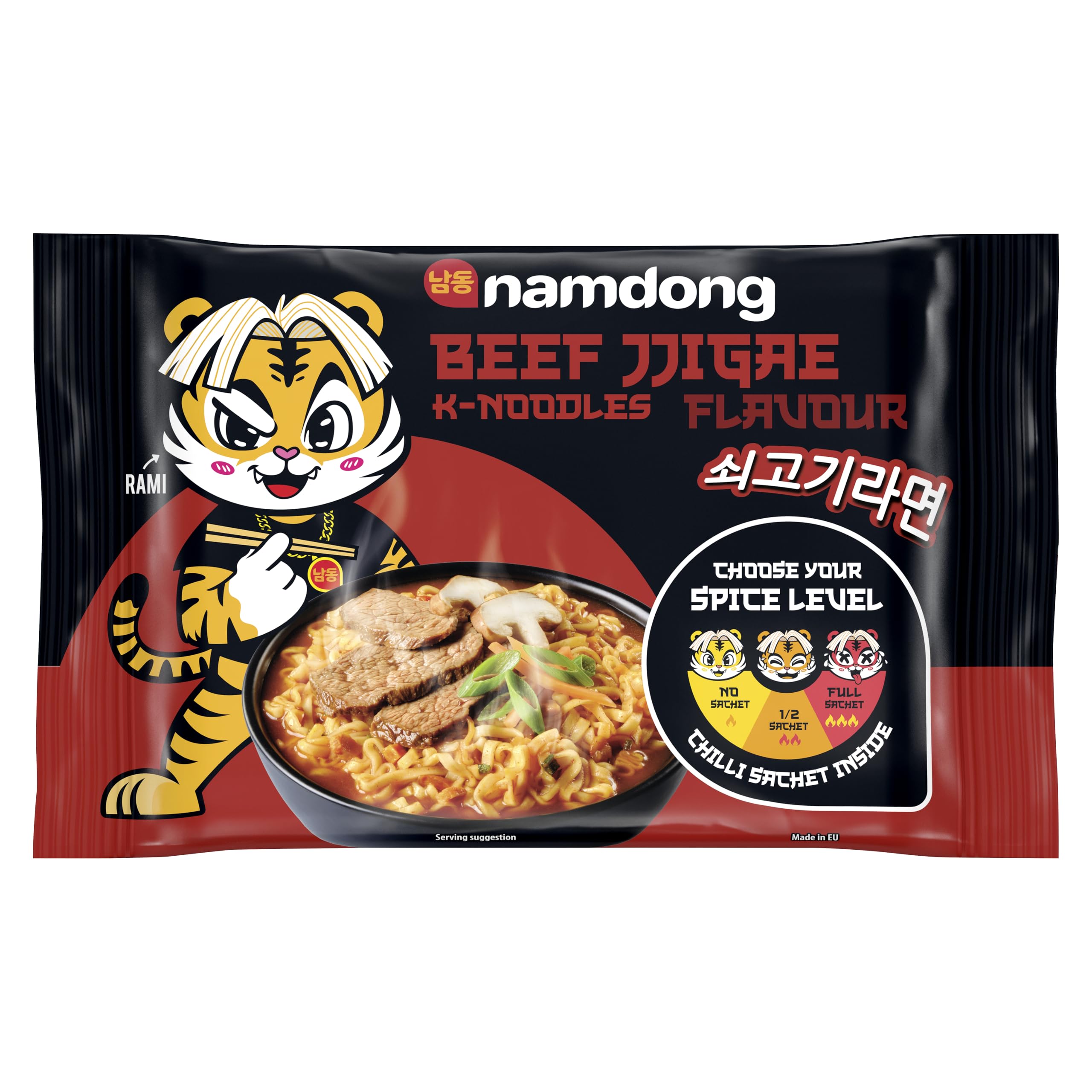 Namdong Beef Jjigae Noodle Block Korean-style Instant Noodles with Adjustable Spice 2