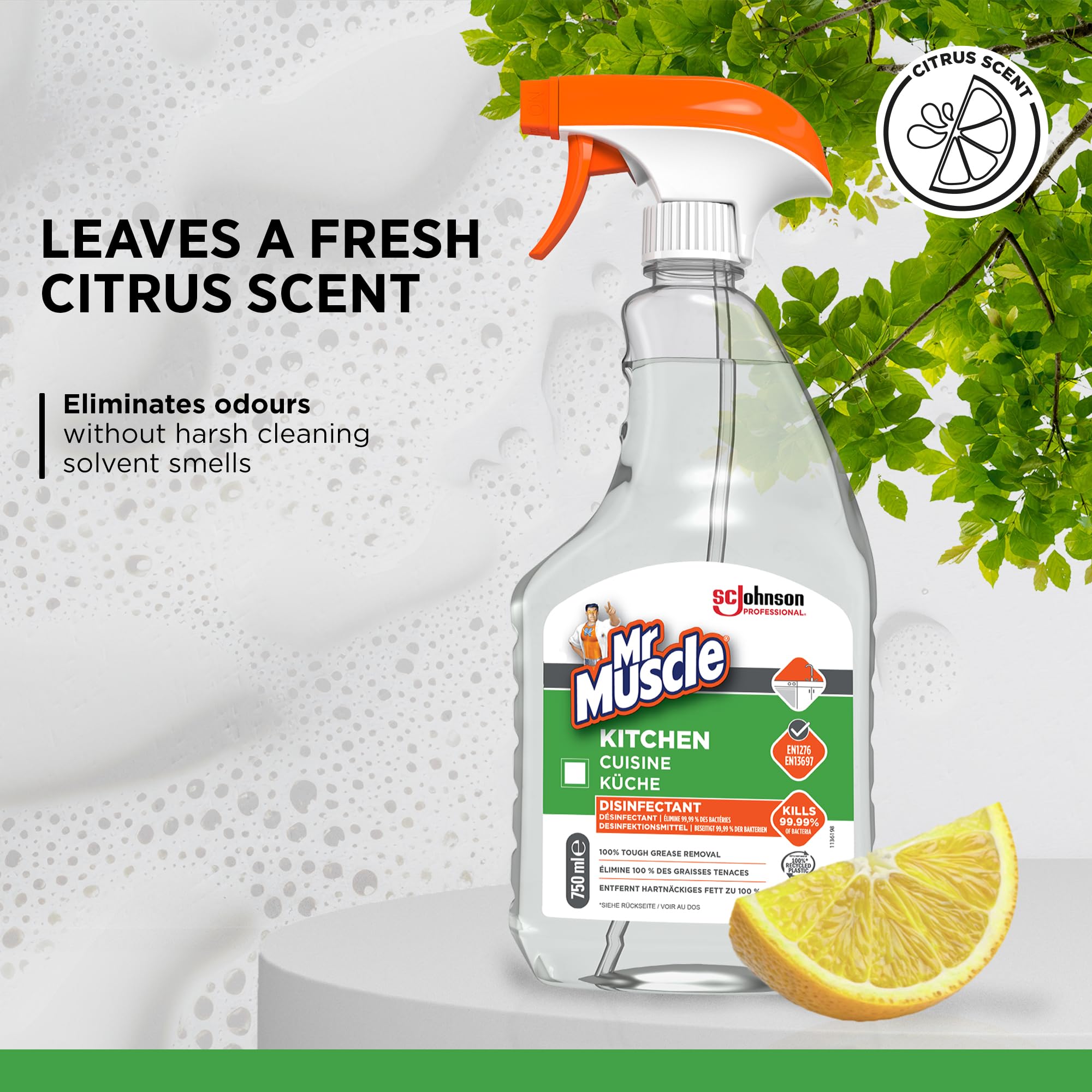 SC Johnson Professional Mr Muscle Kitchen Cleaner - Advanced Power Degreaser | 750 ml | Lemon Scent 6