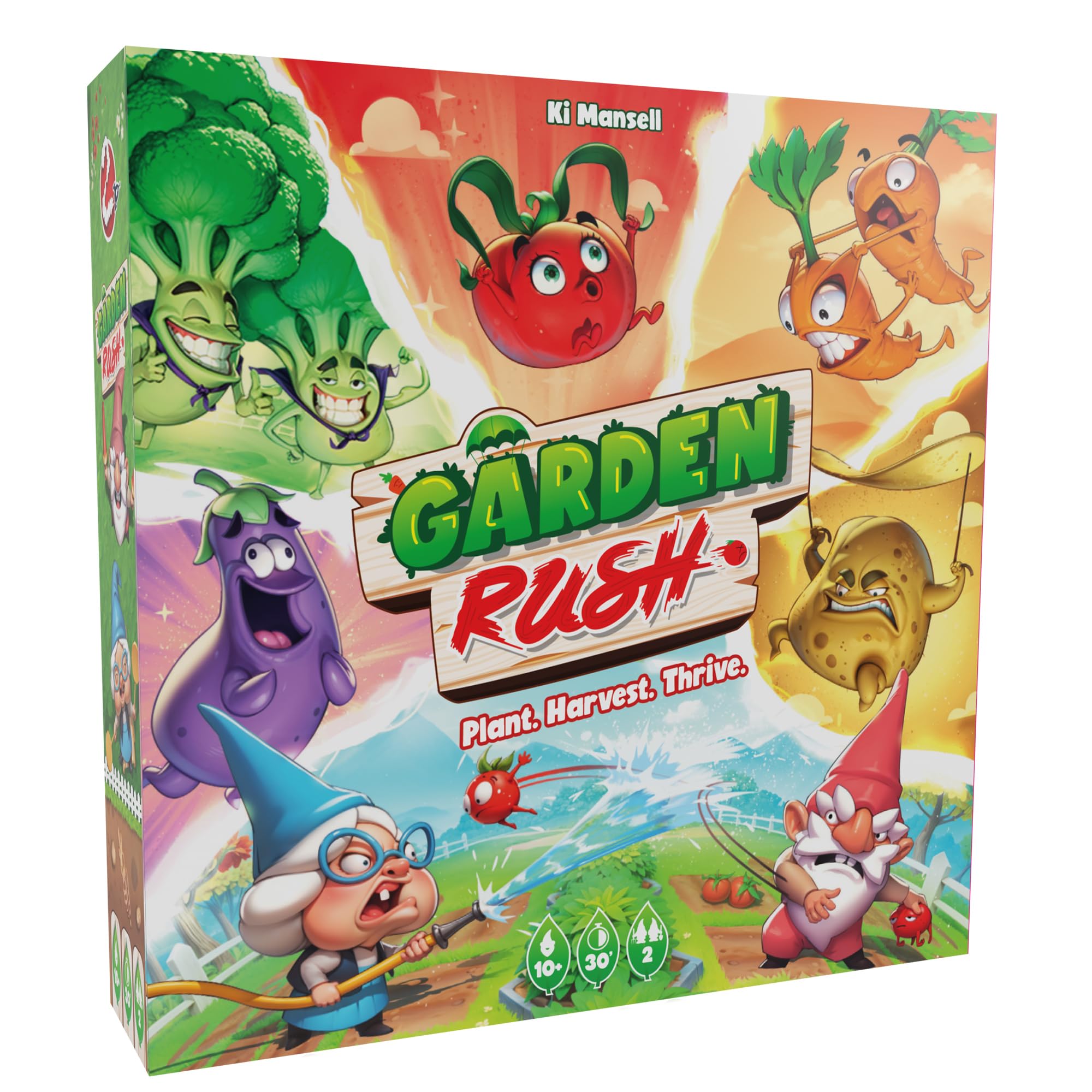 SPACE Cowboys Garden Rush Board Game | Tile Placement Strategy | 2 Players | Ages 10+ | 30 Min