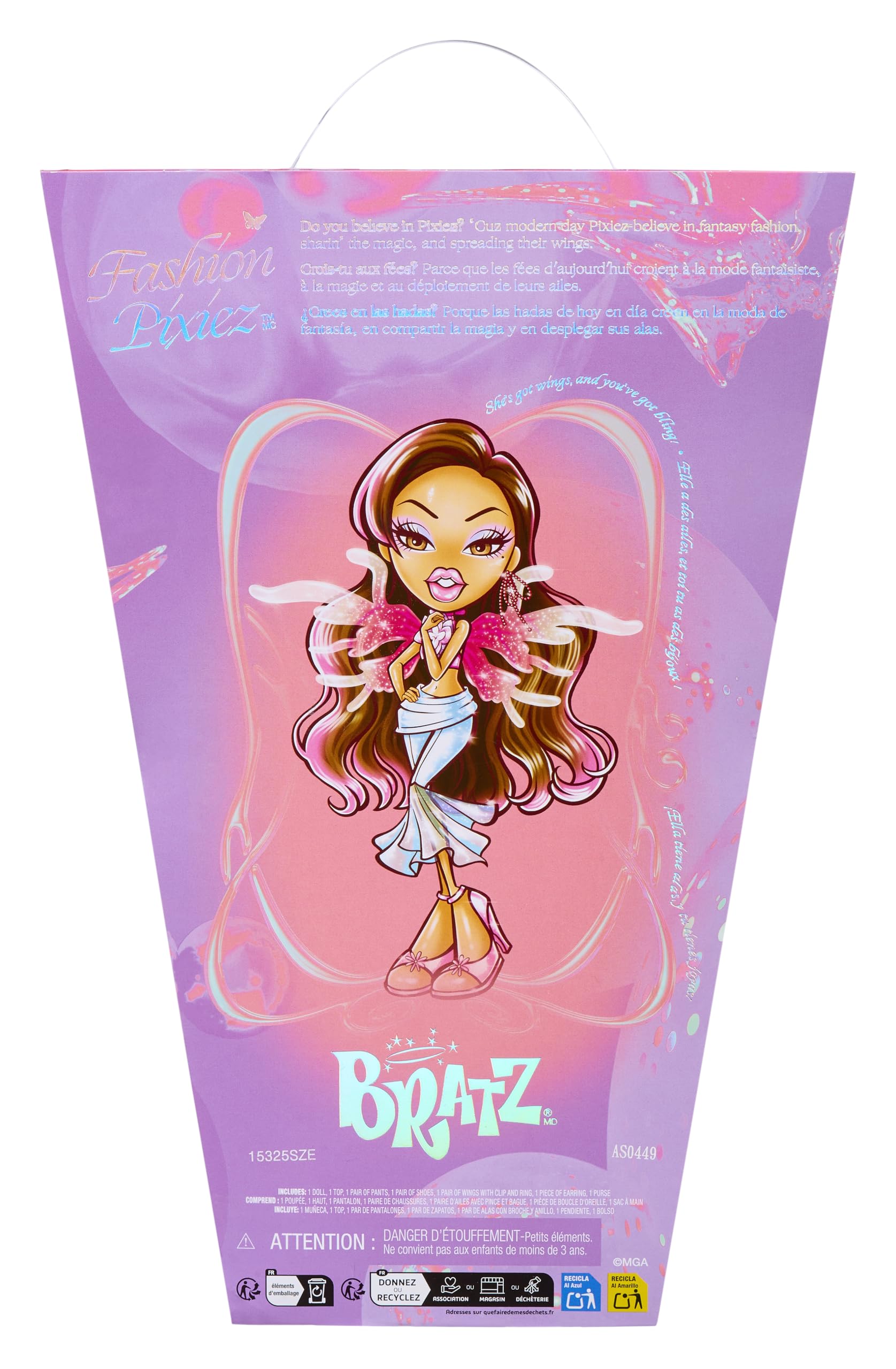 Bratz Fashion Pixiez Yasmin - Collectible Fantasy Doll with Transformable Wings, Real Fashions & Accessories 16