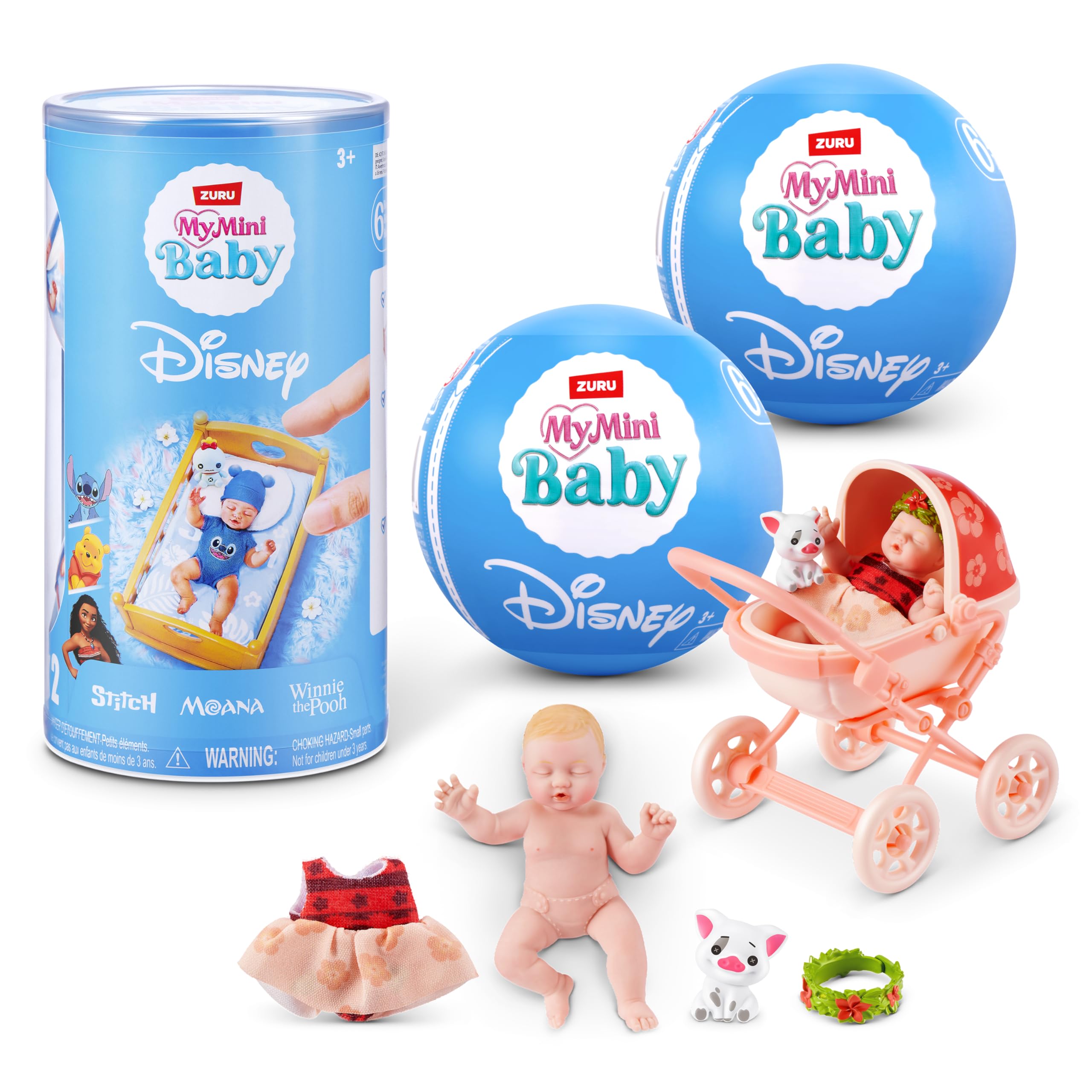 ZURU MY MINI Baby Doll Mystery Capsule 2 Pack | Collectible Disney Figures | Ages 3+