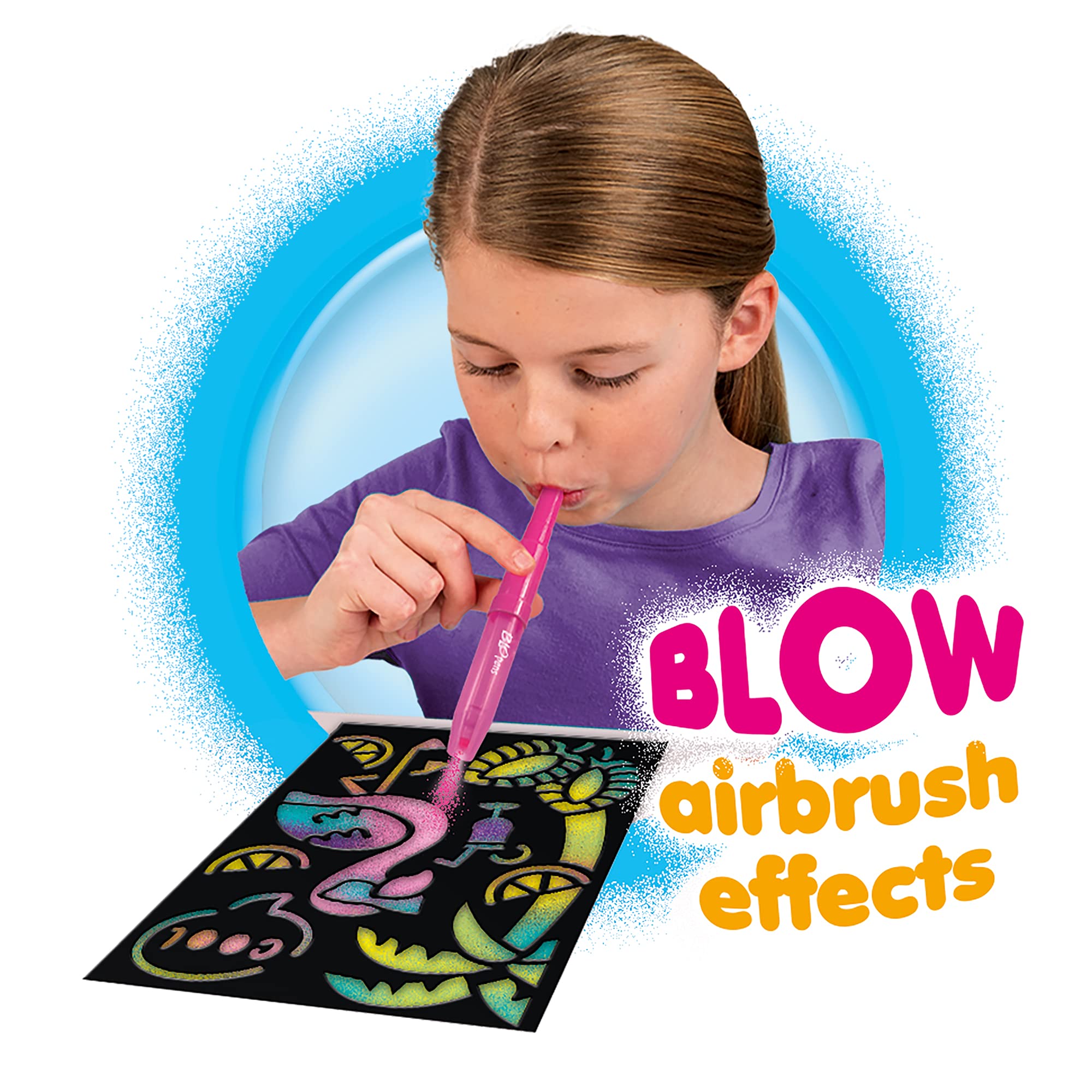 John Adams BLOPENS Sequins Activity Set - Airbrush Art Kit | Ages 4+