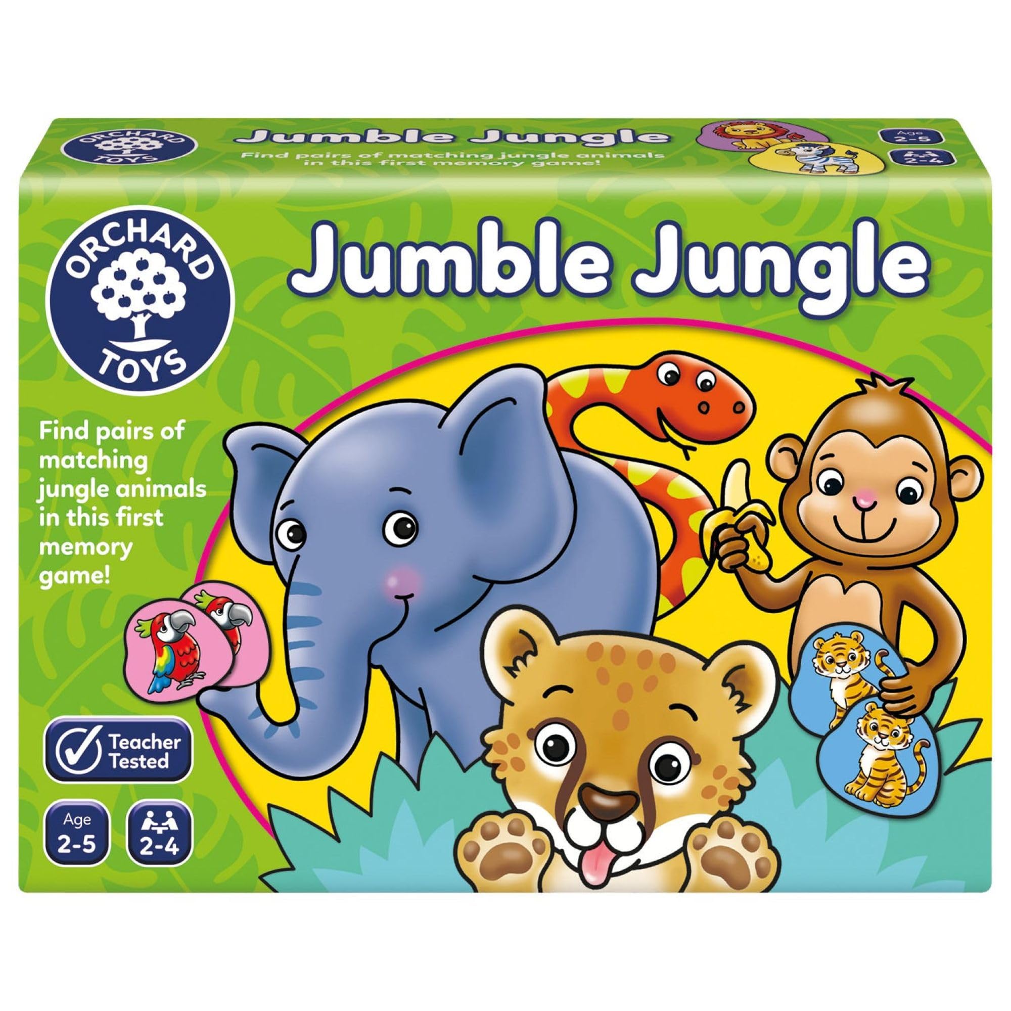 Orchard Toys Jumble Jungle Game - First Matching Educational Game for 2-5 Year Olds | 40 Cards