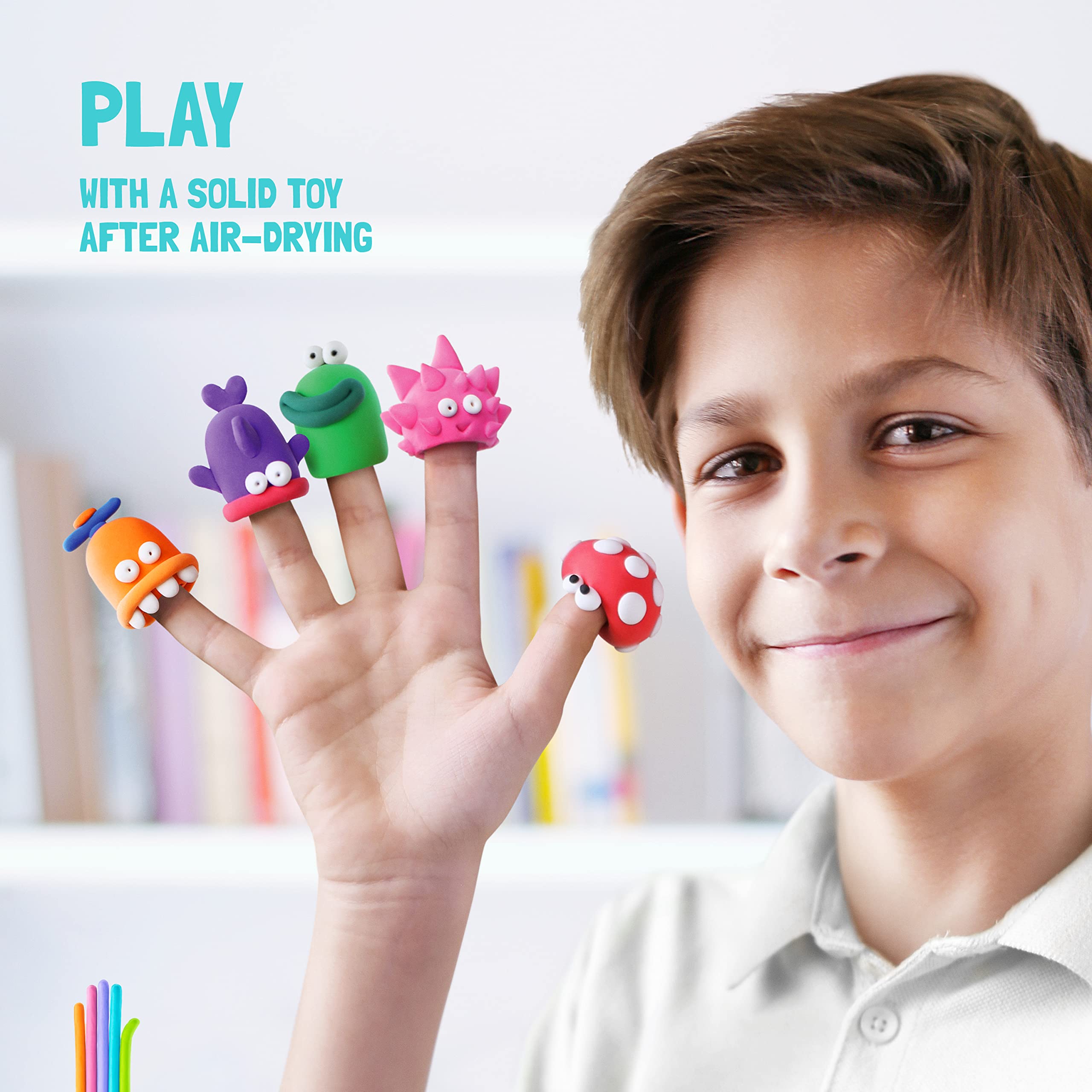 HEY CLAY Air-Dry Clay - Animals Modeling Set | Soft & Flexible | Ages 3+ 6