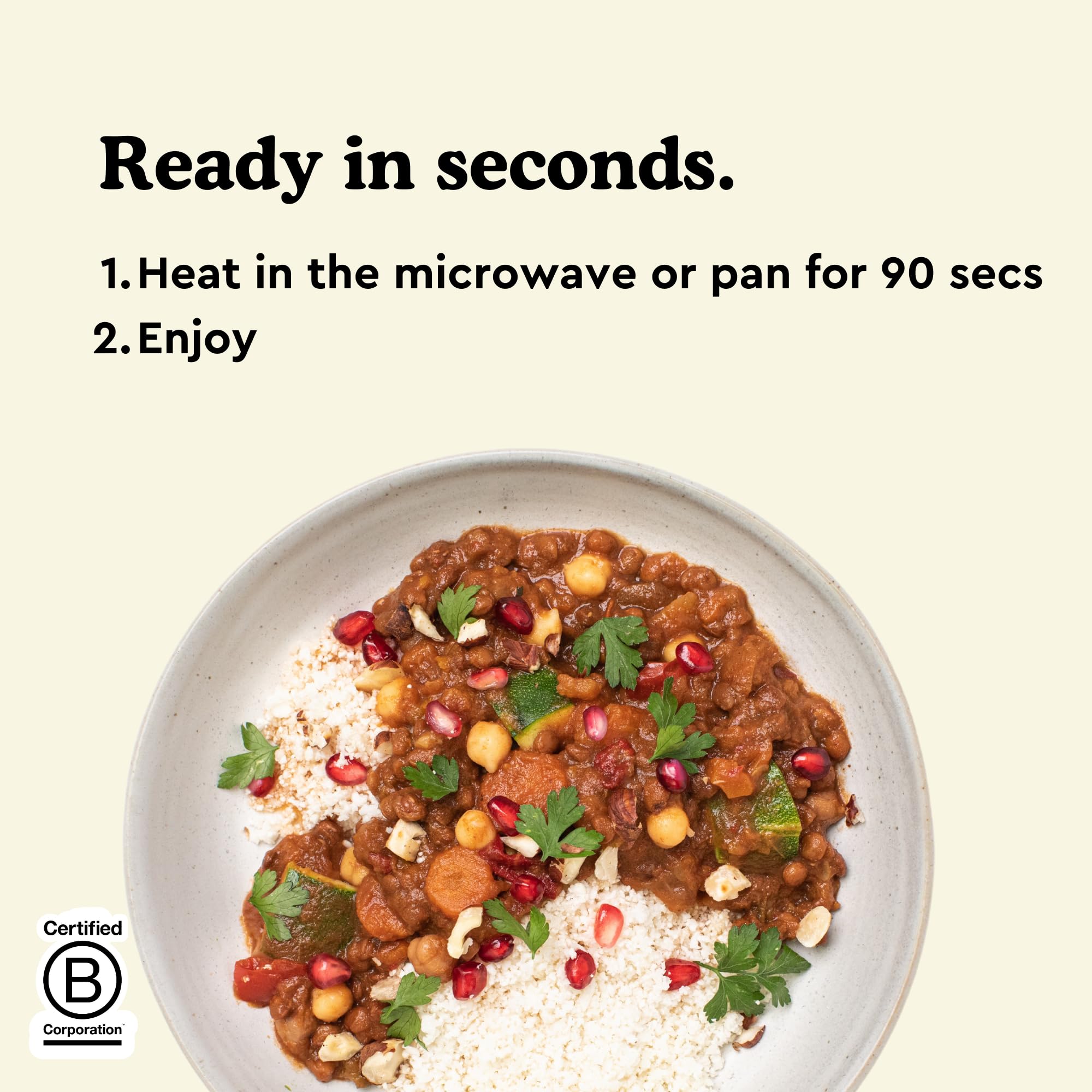 Fiid 100% Natural Vegan Moroccan Chickpea Tagine Stew - Microwave Ready Meal 11