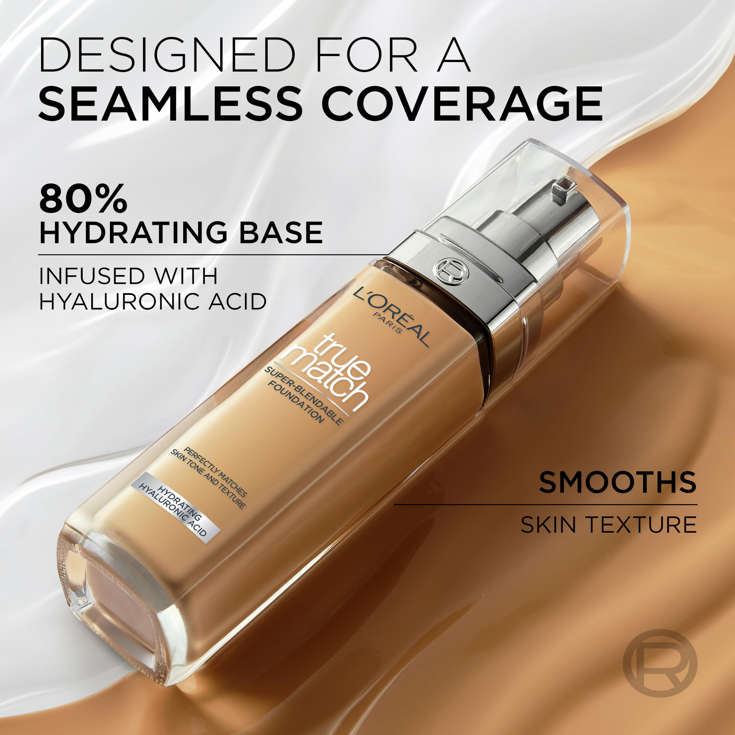 L'Oreal Paris True Match Hydrating Liquid Foundation - 24h Hydration, Hyaluronic Acid, SPF 16, 4W Golden Natural, 30 ml 7