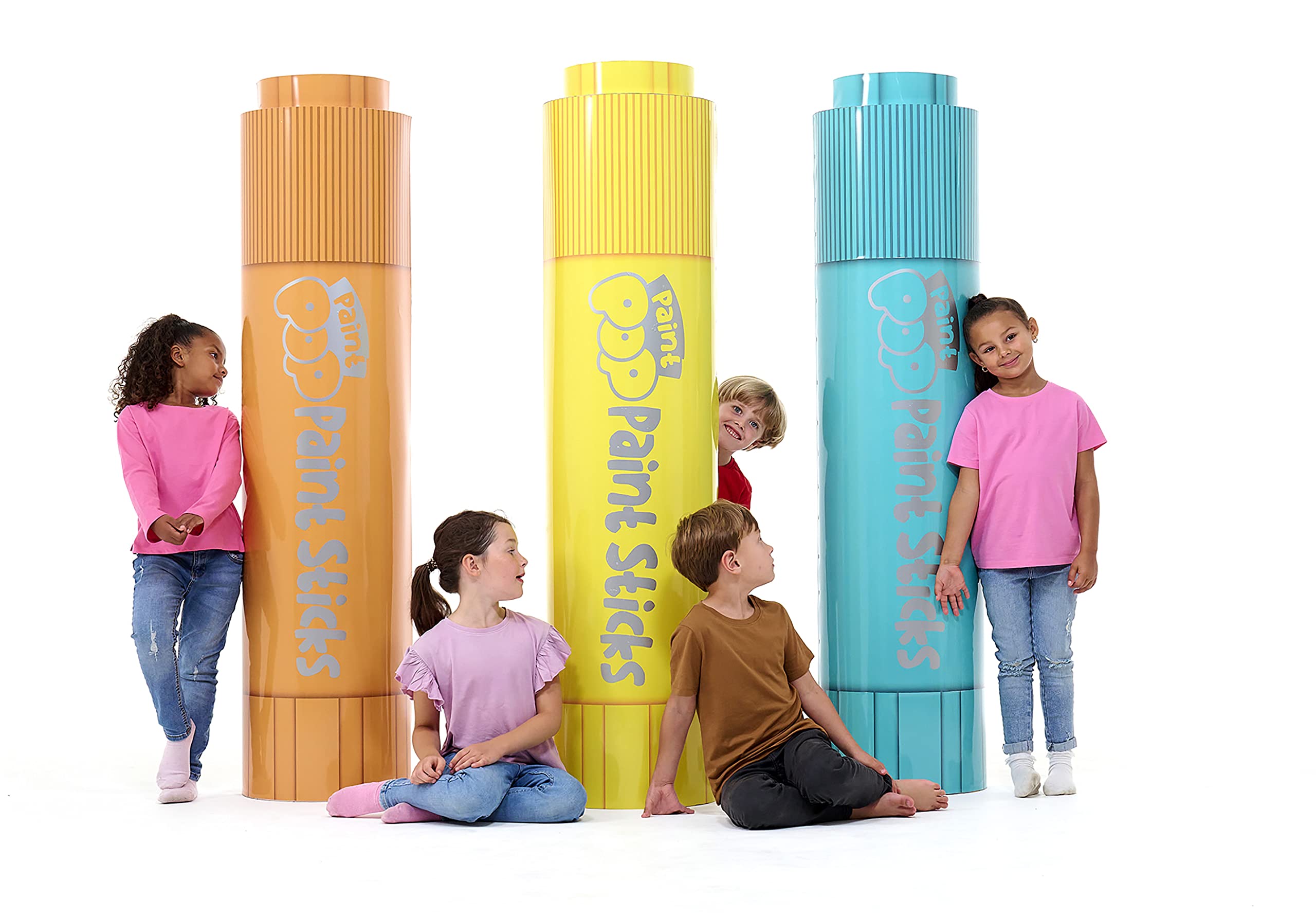 Paint Pop Paint Sticks - 20 Pack Assorted Colours | Mess-Free, Fast Drying, Twist & Paint Action 9