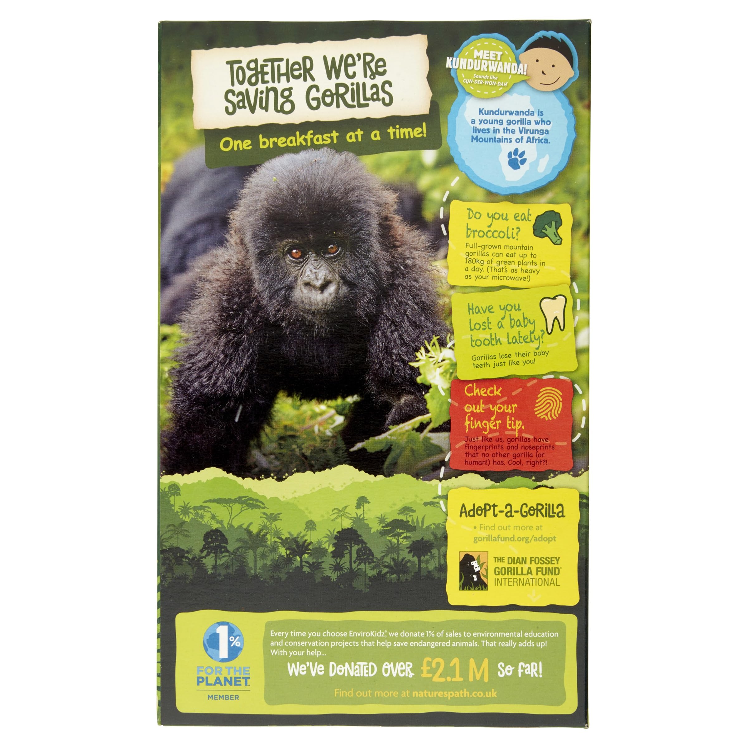 Nature's Path EnviroKidz Gorilla Munch Organic Gluten Free Corn Puffs Cereal 4