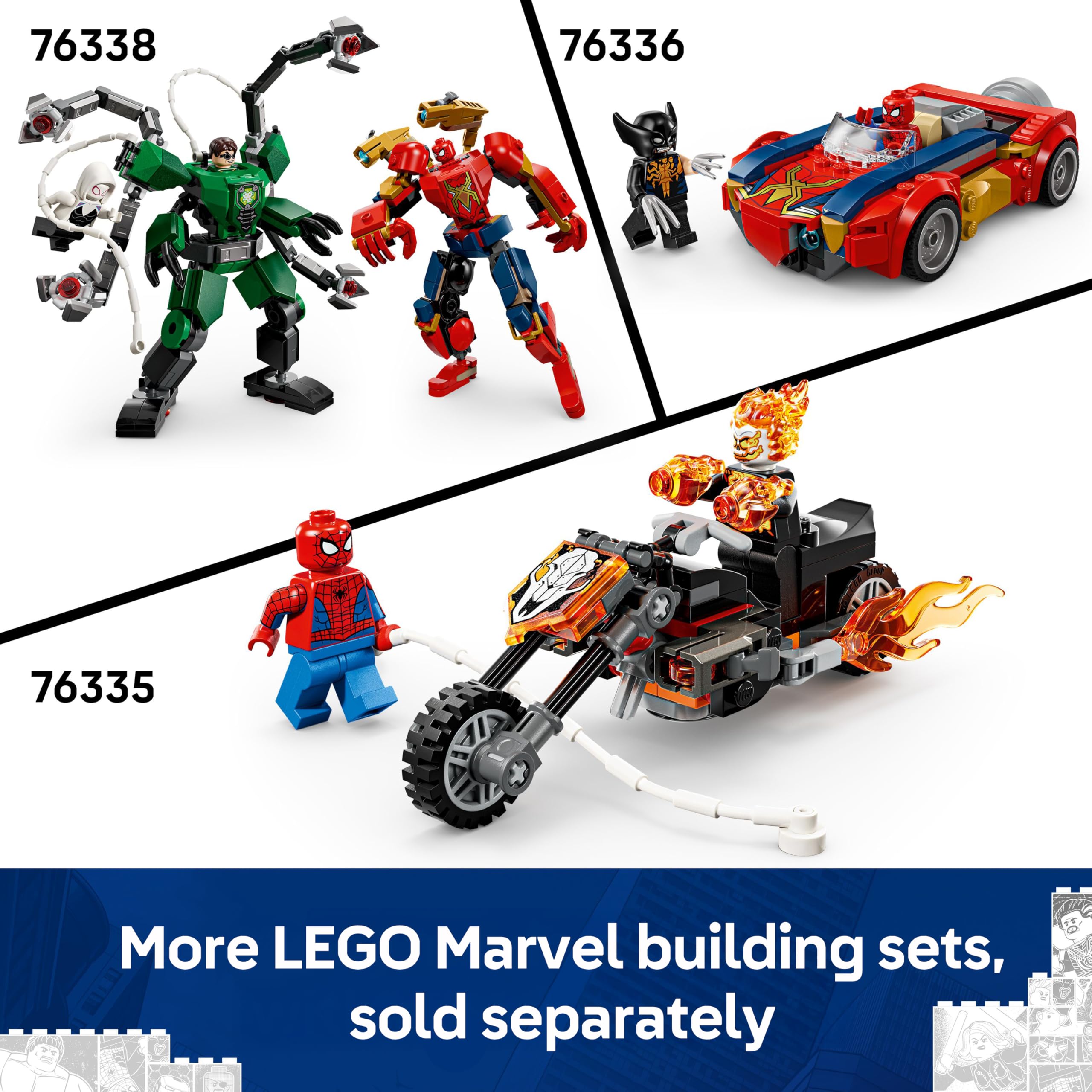 LEGO Marvel Miles Morales Mech vs. Spider-Man 2099 Building Set | Ages 6+ 7