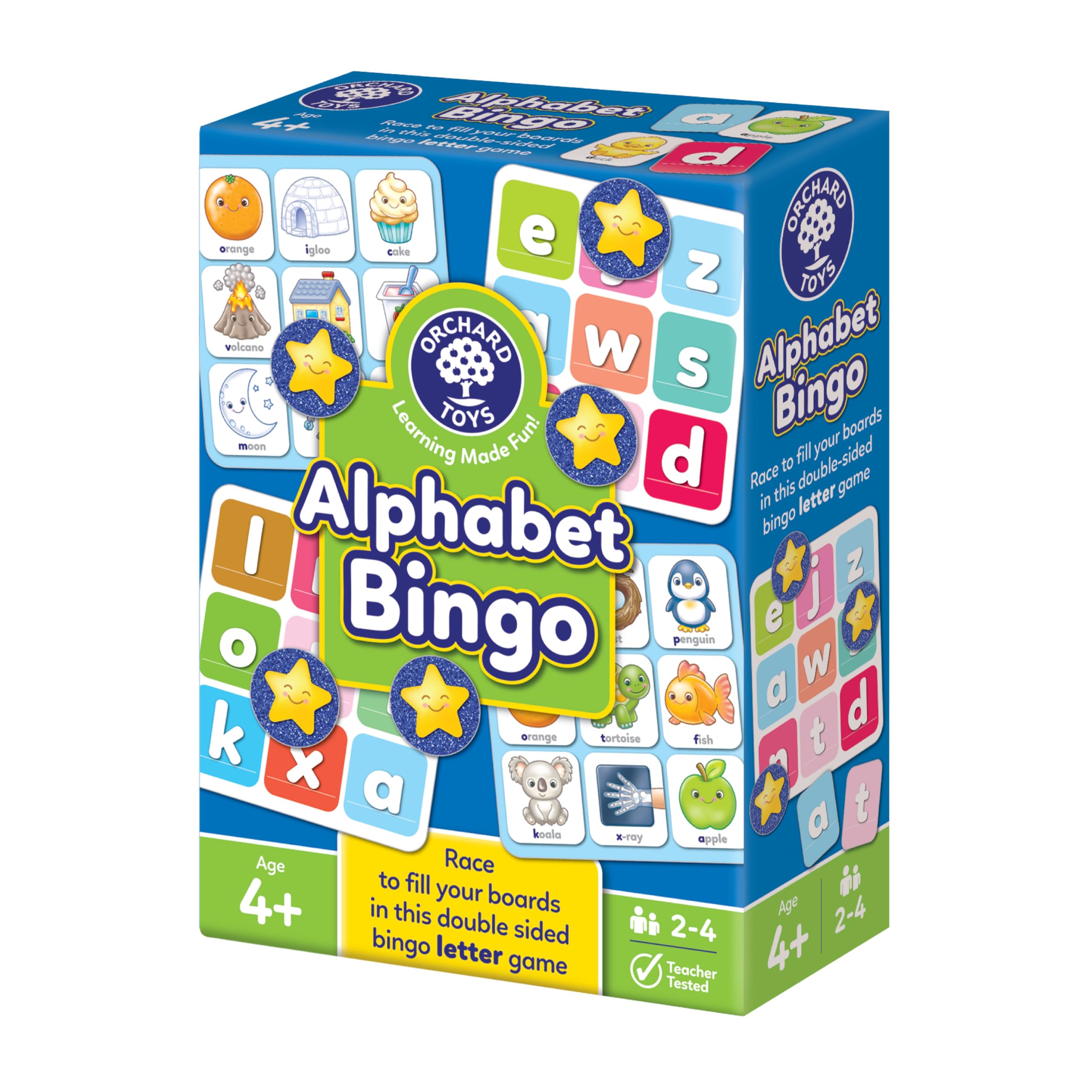 Orchard Toys Alphabet Bingo Educational Early Learning Game for Ages 4+ | Multicolor