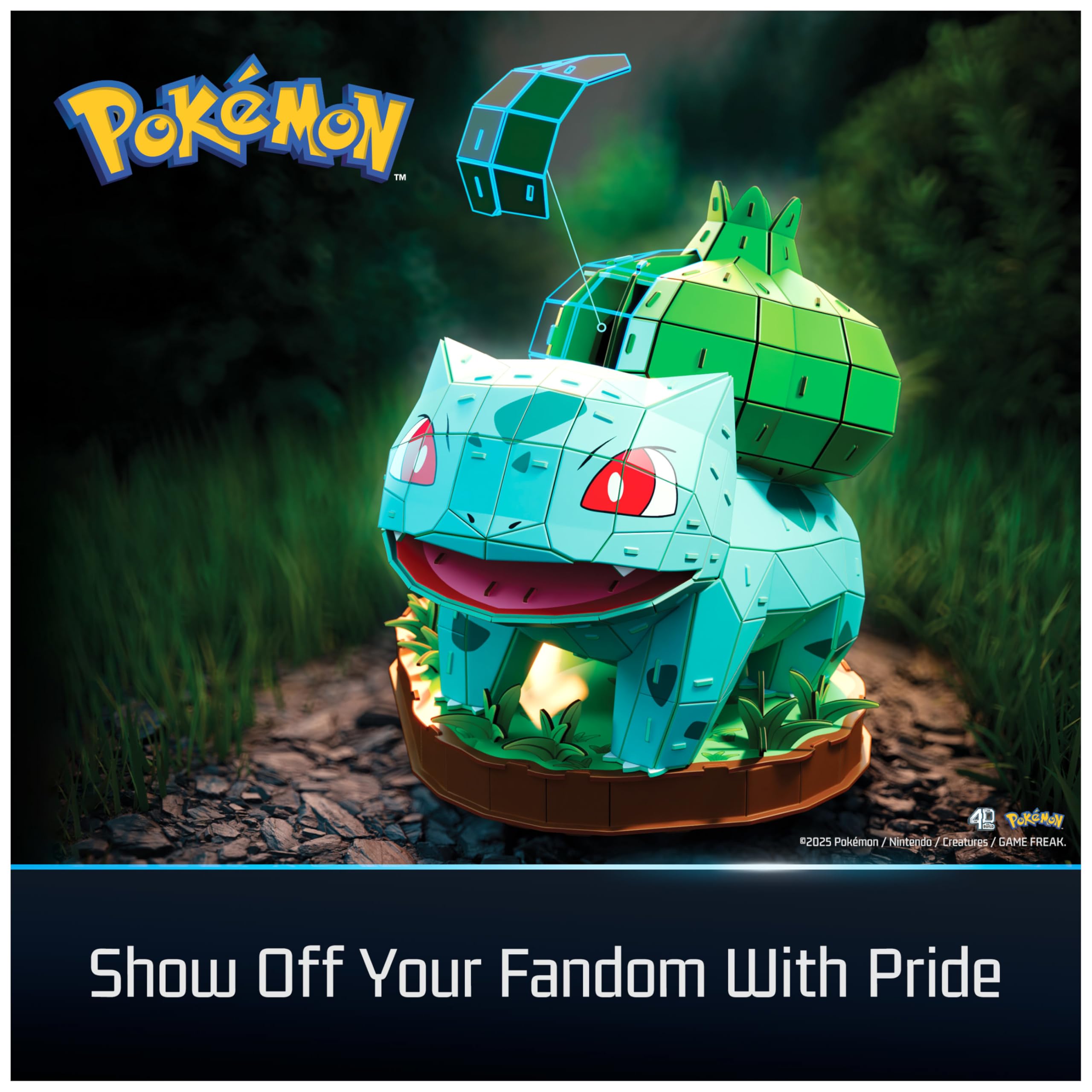 4D Build Pokémon Bulbasaur 3D Model Kit - 195-Piece Puzzle for Ages 12+ 6