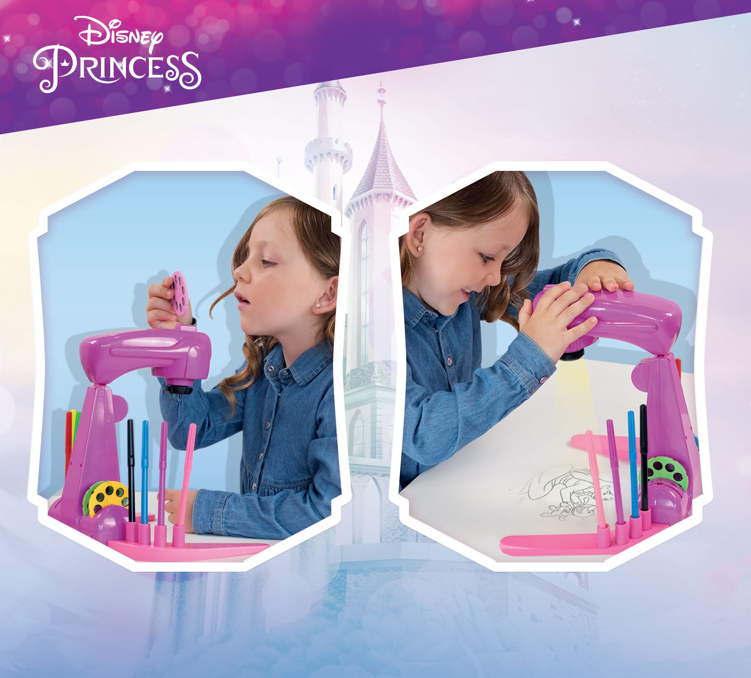 Liscianigiochi Disney Princess Projector Drawing Set - Learn to Draw with LED Projector (31490) 5