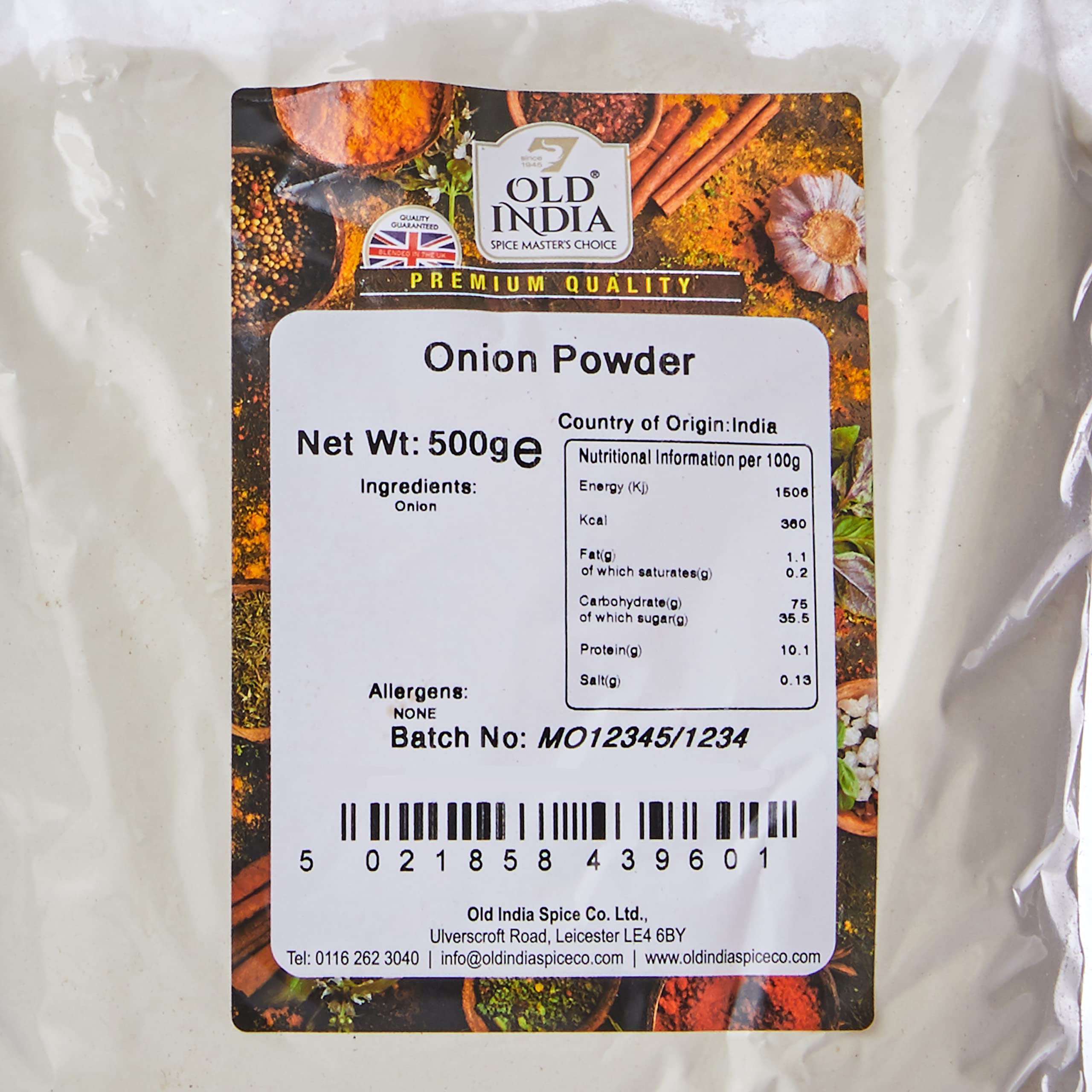 Old India Onion Powder - 100% Natural & Additive Free | 500g Pack