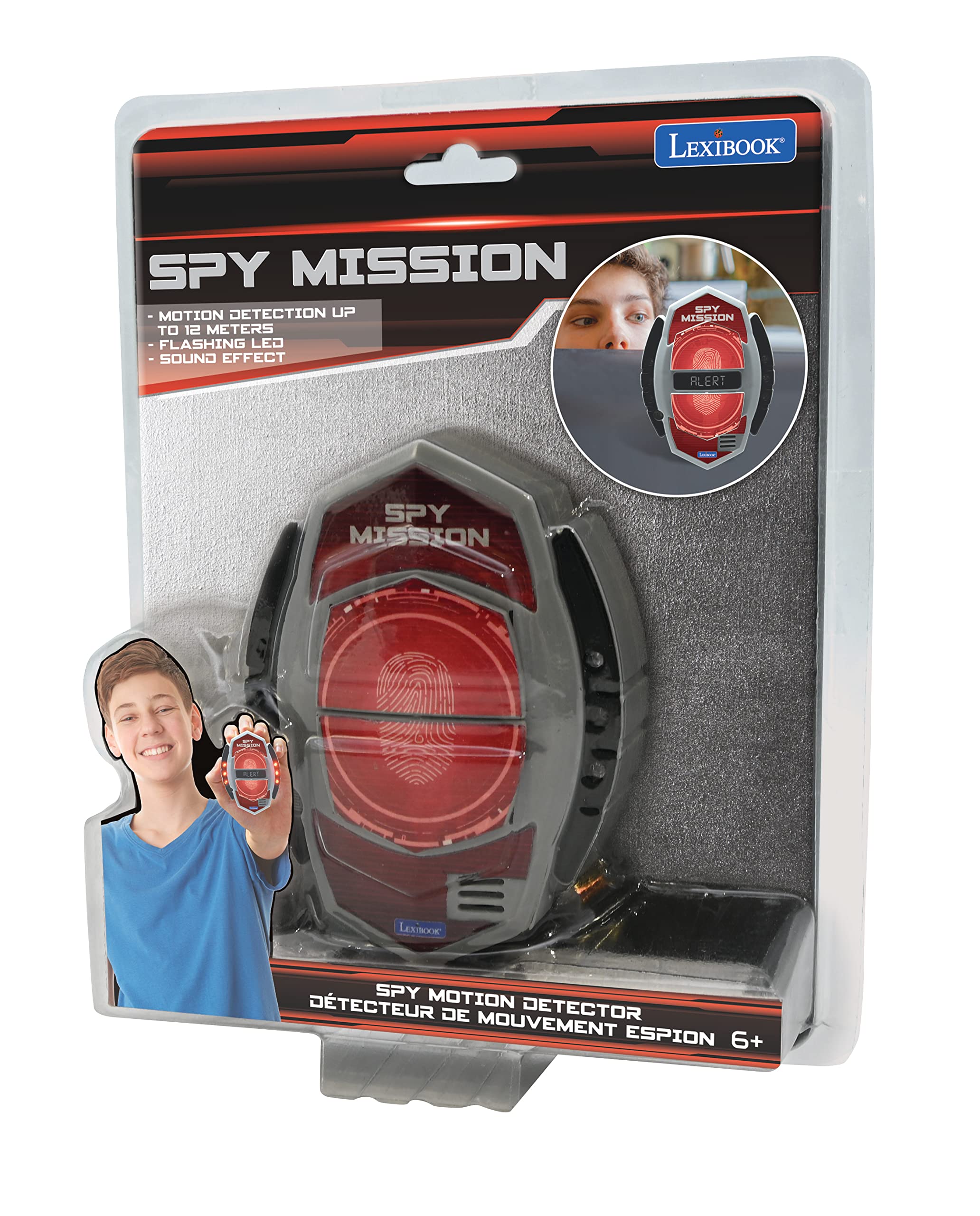 LEXIBOOK Spy Mission Motion Detector with Alarm and Light Effects | Detects up to 12m | Ages 6+ 4