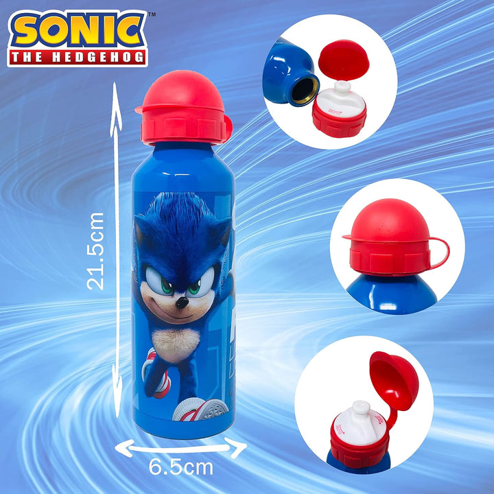 GIOVAS - Sonic The Hedgehog Kids Aluminum Water Bottle 520ml