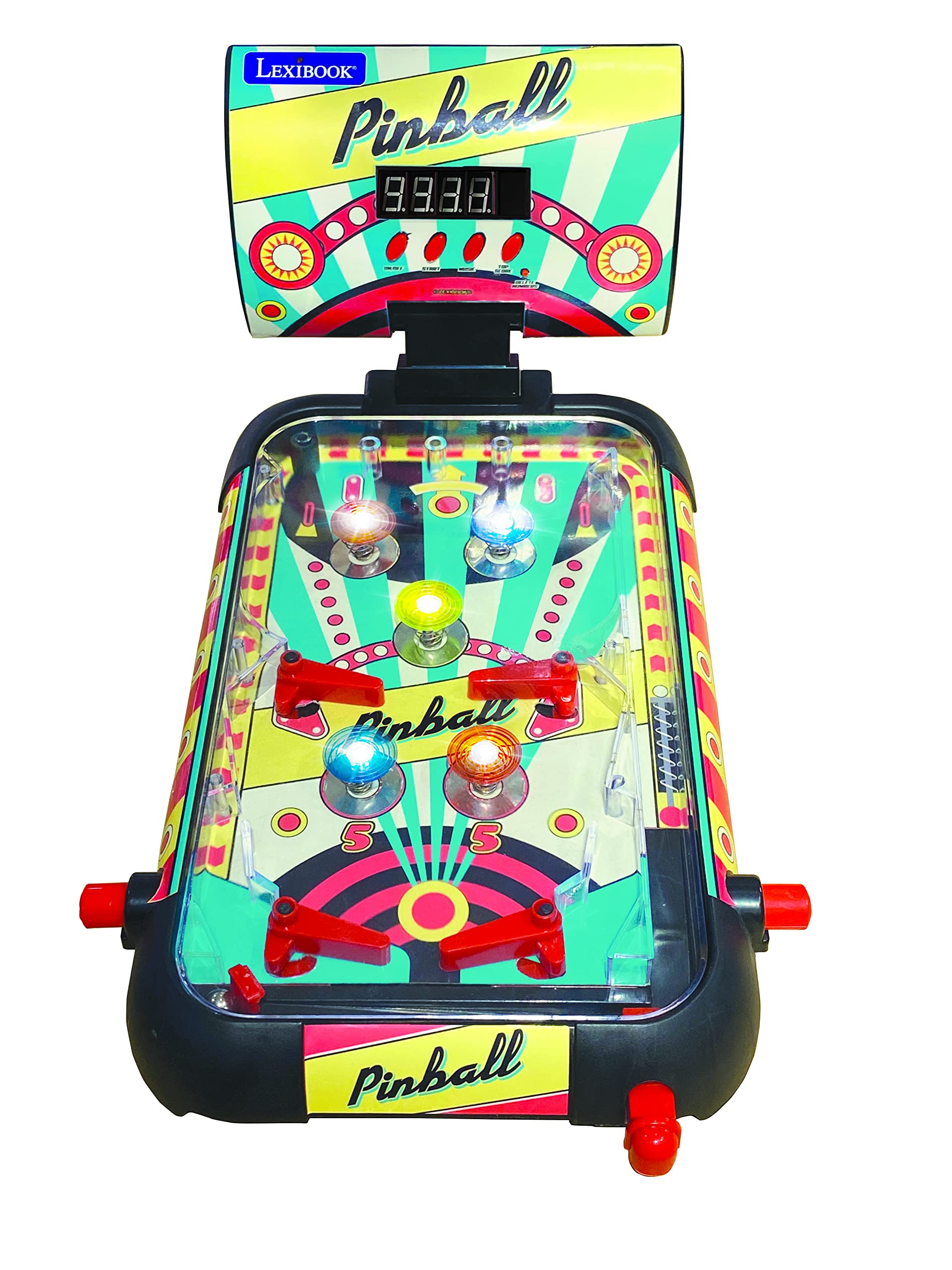 Lexibook Electronic Table Pinball Game with LCD Screen and Sound Effects JG610