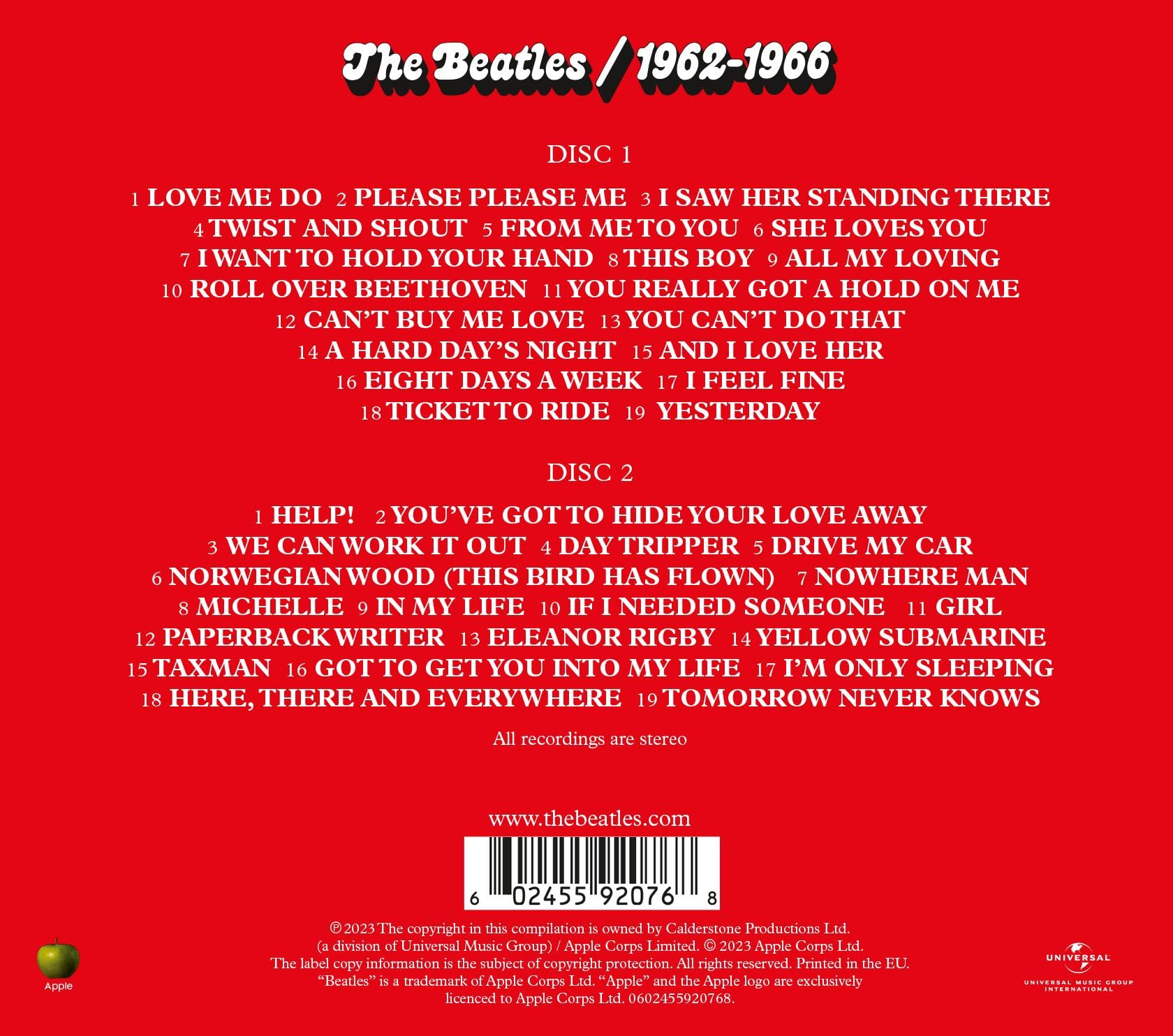 The Beatles - 1962–1966 (2CD Audio CD) 3