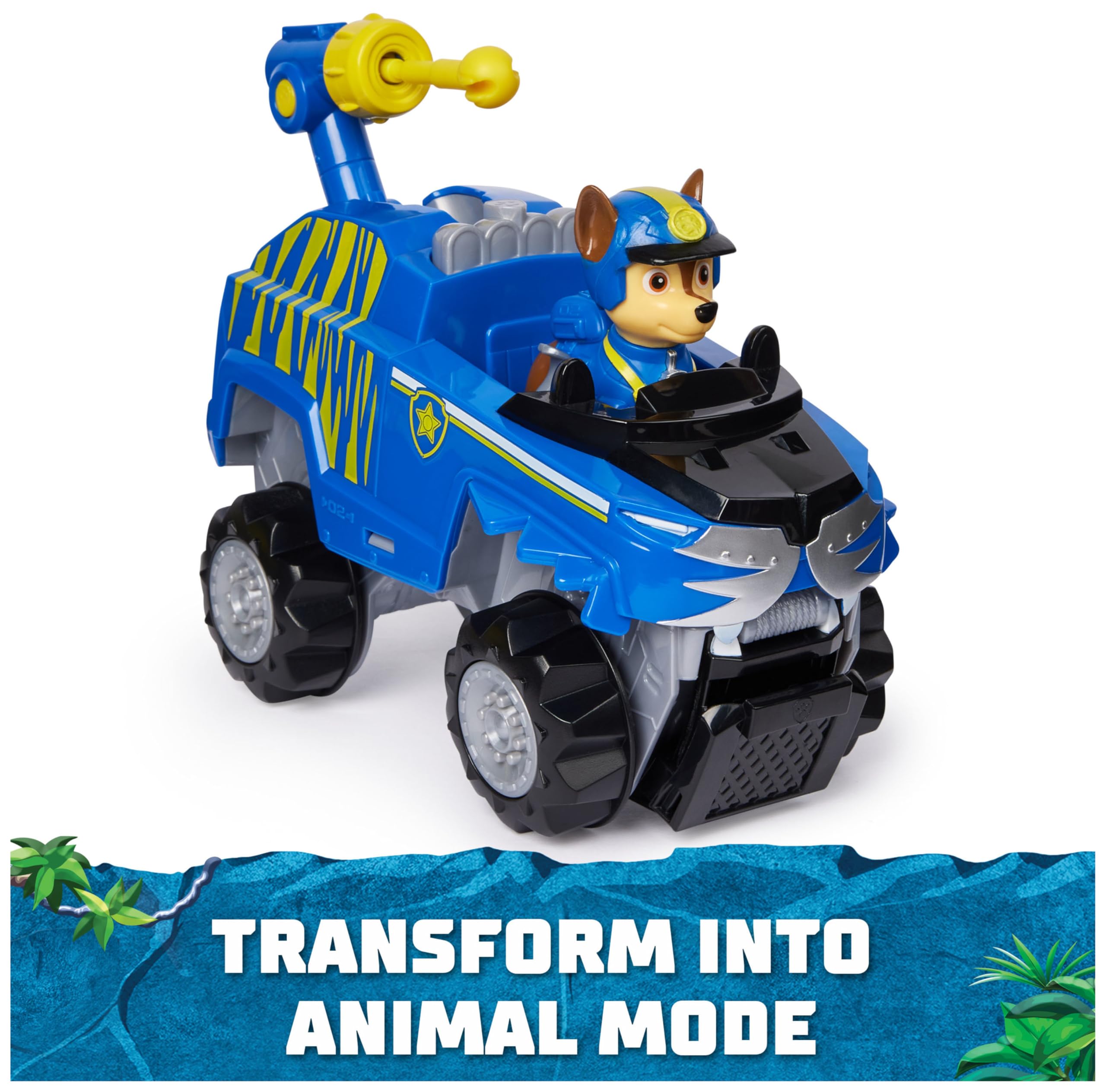 Paw Patrol Jungle Pups Chase Tiger Vehicle Playset with Action Figure | Ages 3+ | Multicoloured 4