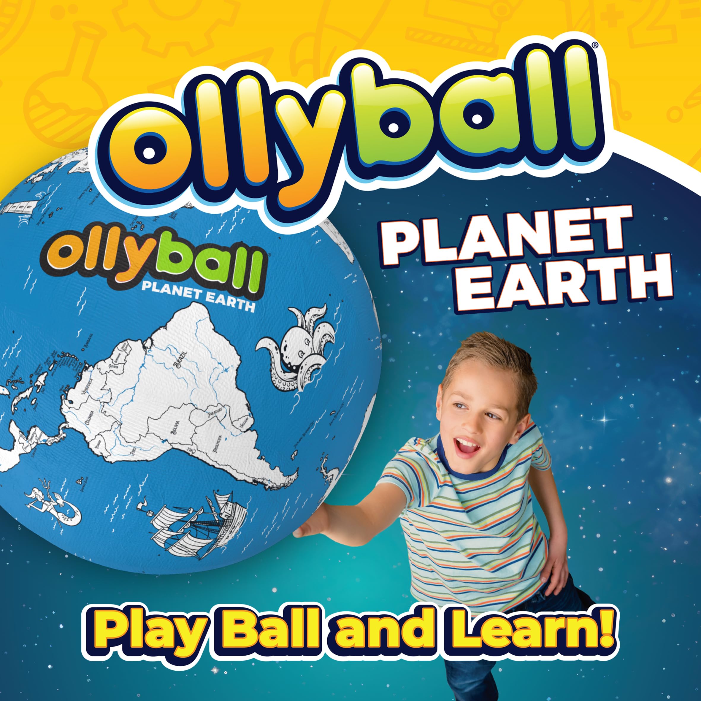 Ollyball Planet Earth The Ultimate Giant Indoor Play Ball Jumbo 22 Inch 3