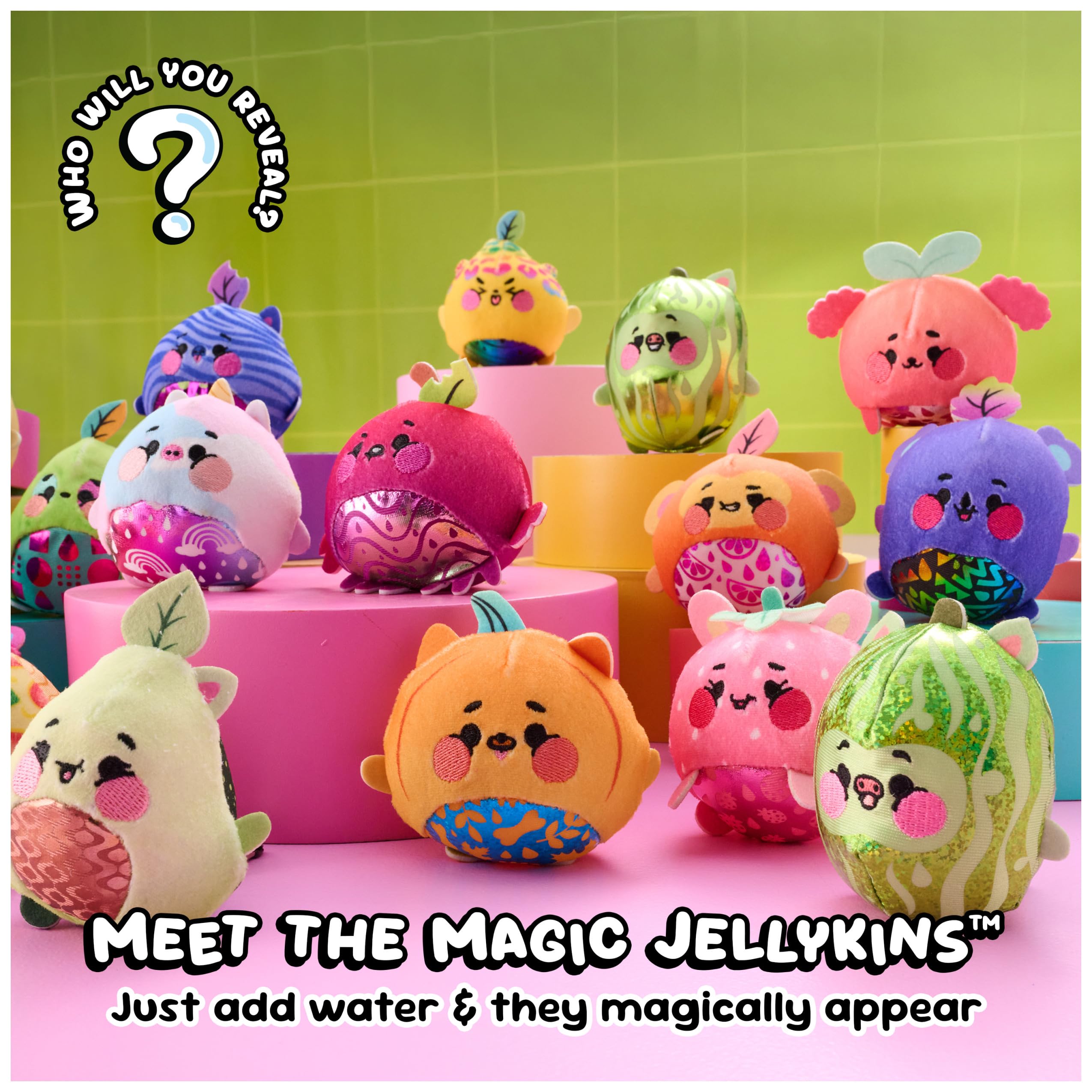Magic Jellykins Surprise Plush Jar 2-Pack - Water Activated Transforming Squishy Toy | 7.6 cm