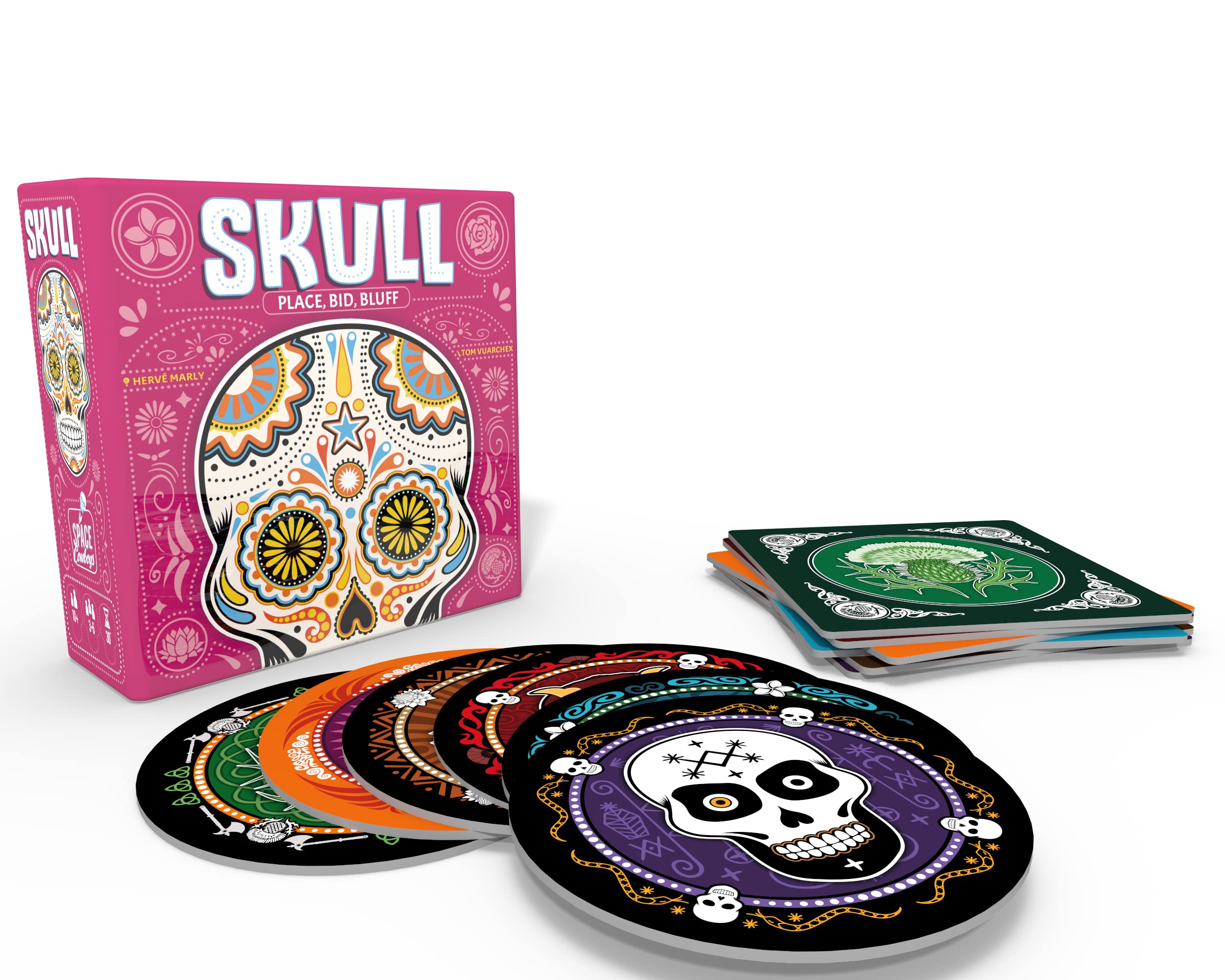Space Cowboys Skull Bluffing Card Game | Ages 10+ | 3-6 Players | 20-30 Min Play Time 1