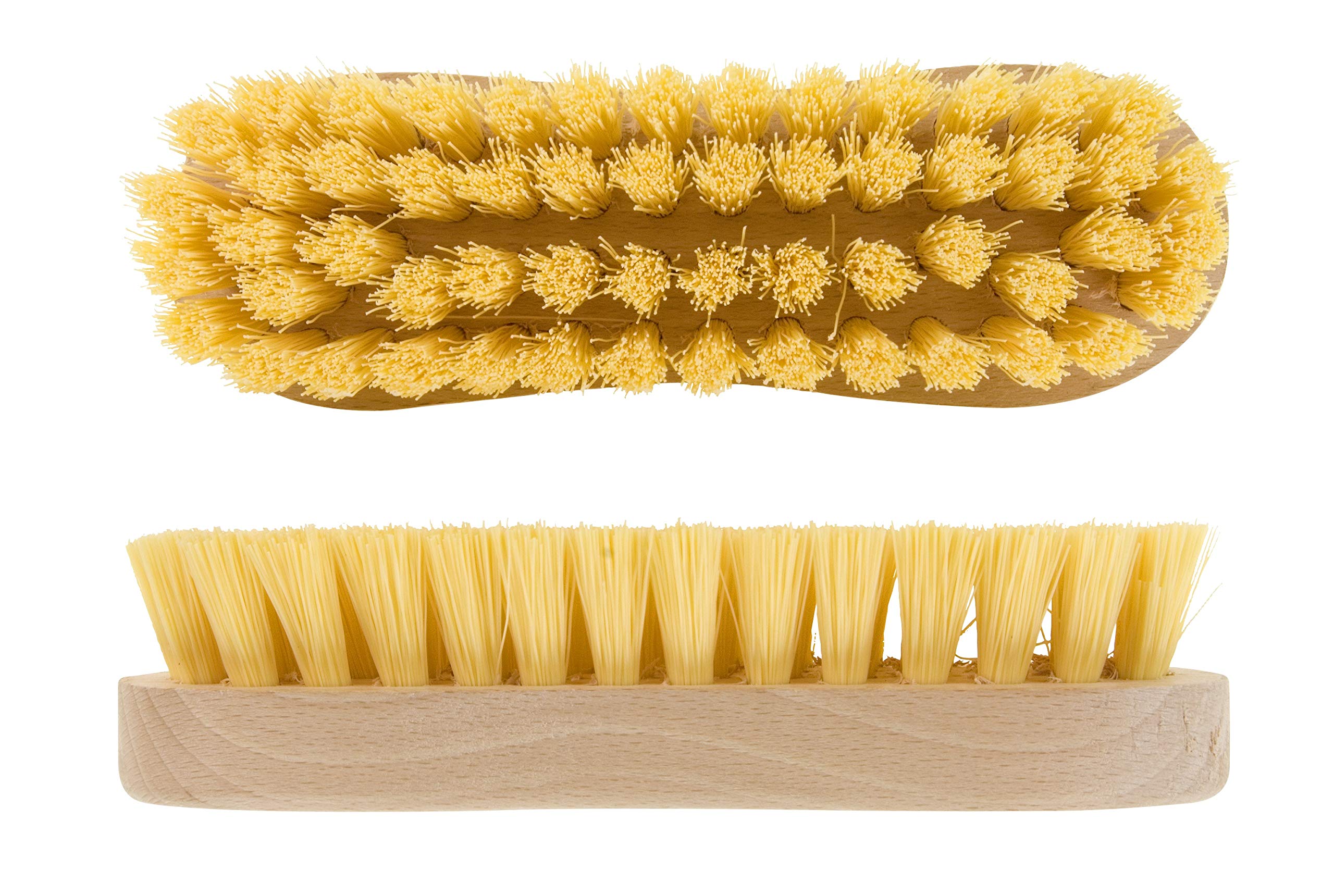 Elliott Wooden Scrubbing Brush - Traditional Design | Shaped Handle | BPA Free Nylon Fibres