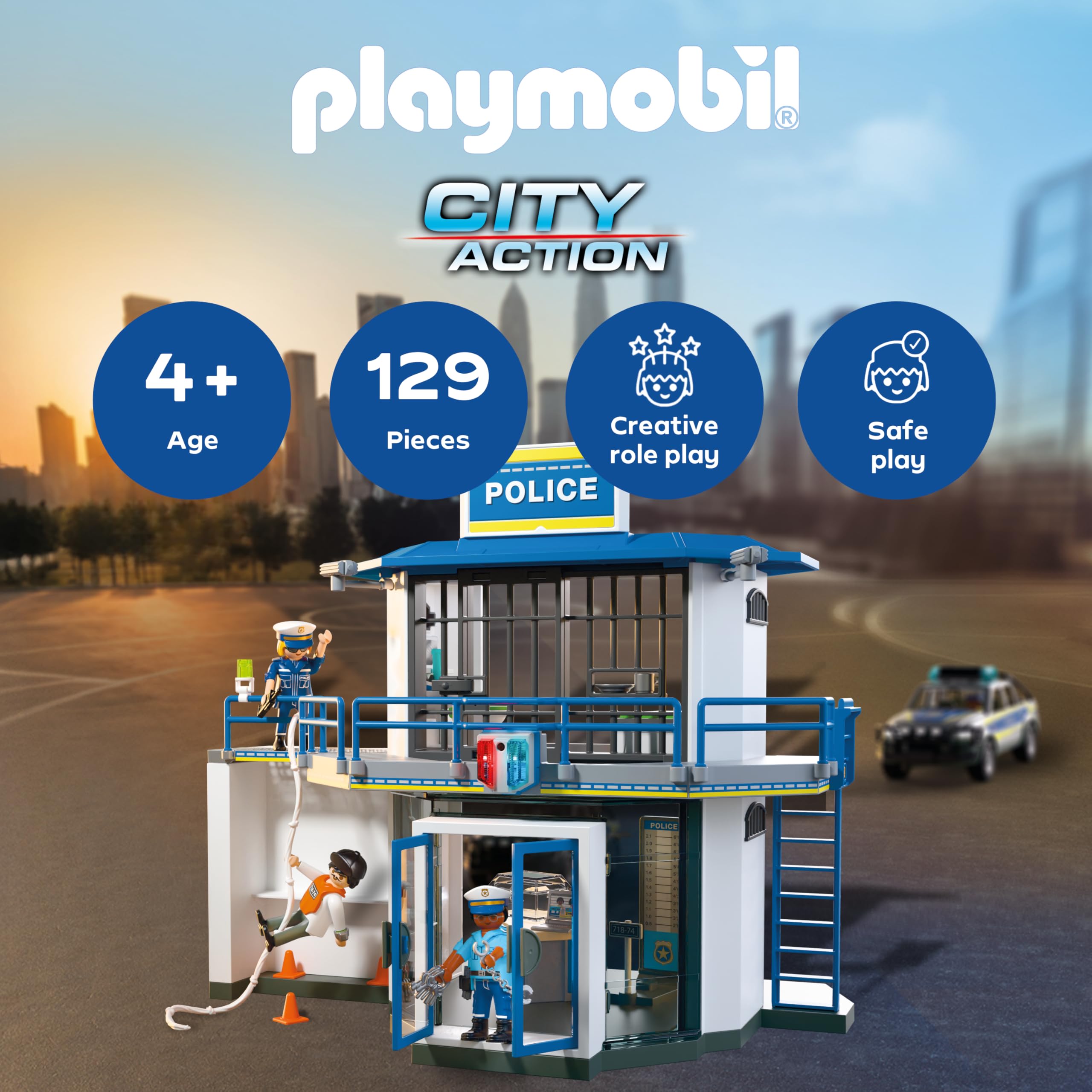 Playmobil Police Station with Investigation Room - Action Playset for Ages 4-10 5