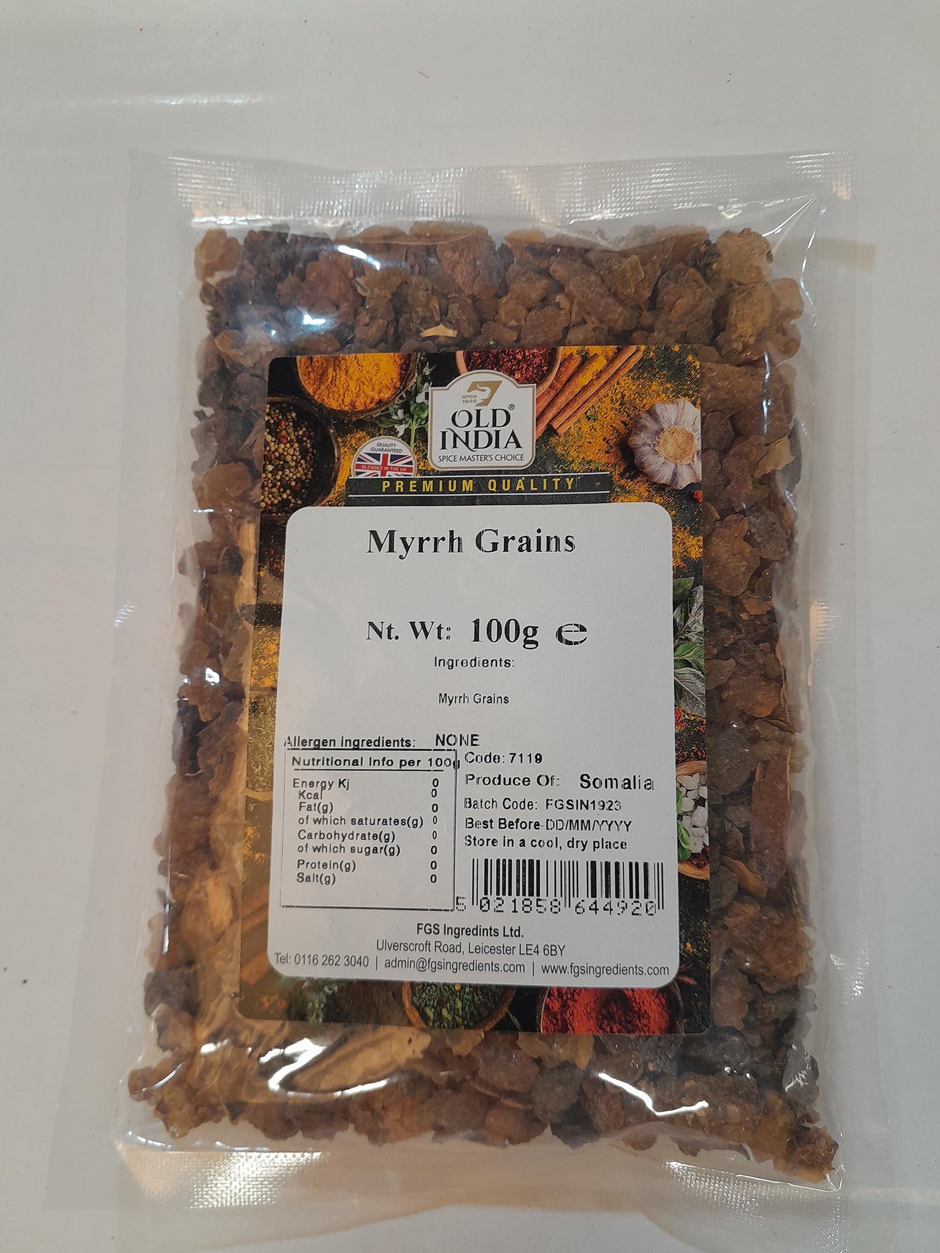 Old India Myrrh Grains - 100g Natural Indian Seasoning