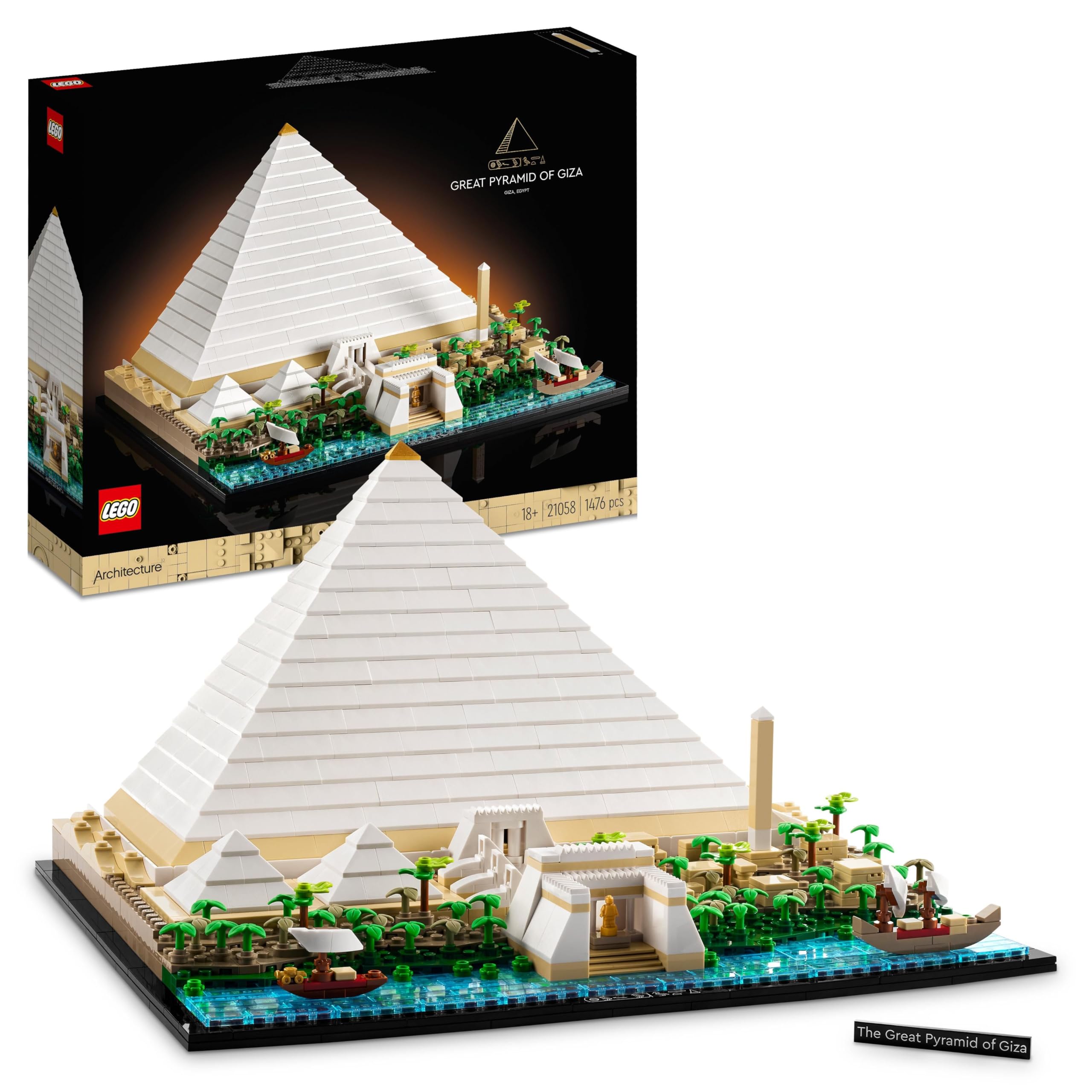 LEGO Architecture 21058 Great Pyramid of Giza Building Set | 1,476 Pieces | Ages 18+ 1