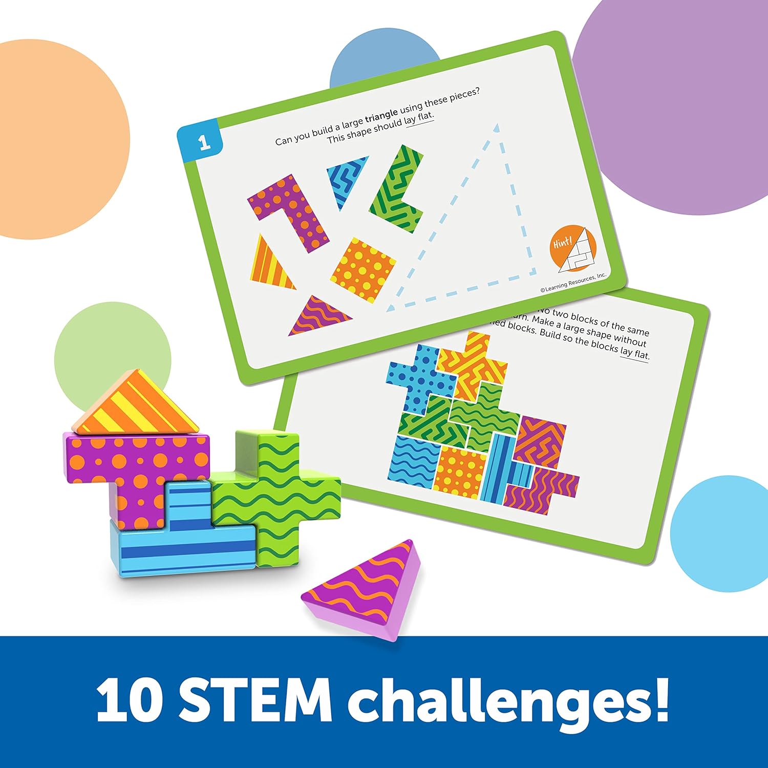 Learning Resources STEM Explorers Brainometry - 2D & 3D Shape Puzzle Challenges for Ages 5+ 5
