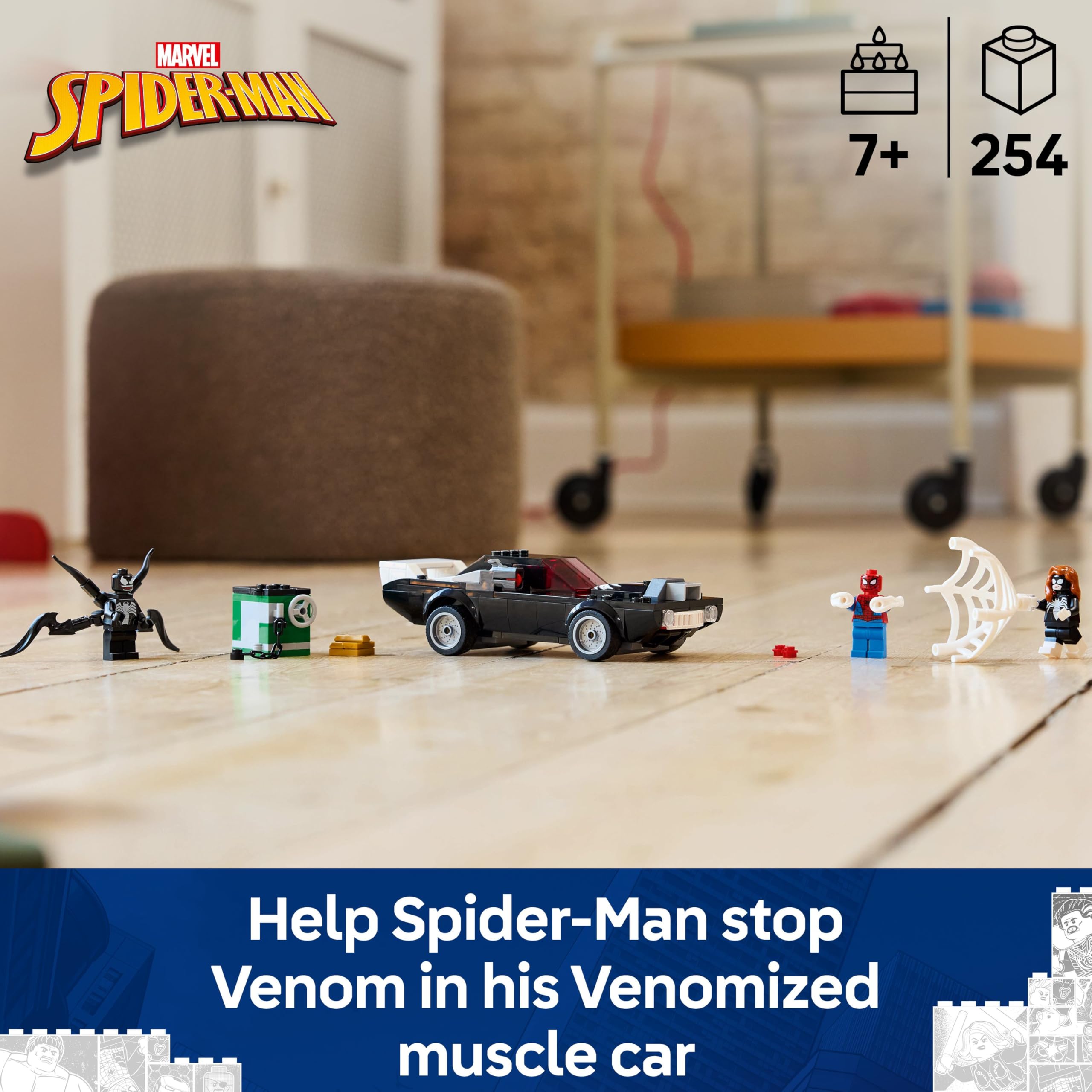 LEGO Marvel Spider-Man vs. Venom Muscle Car Building Set 76309 | Ages 7+ 2