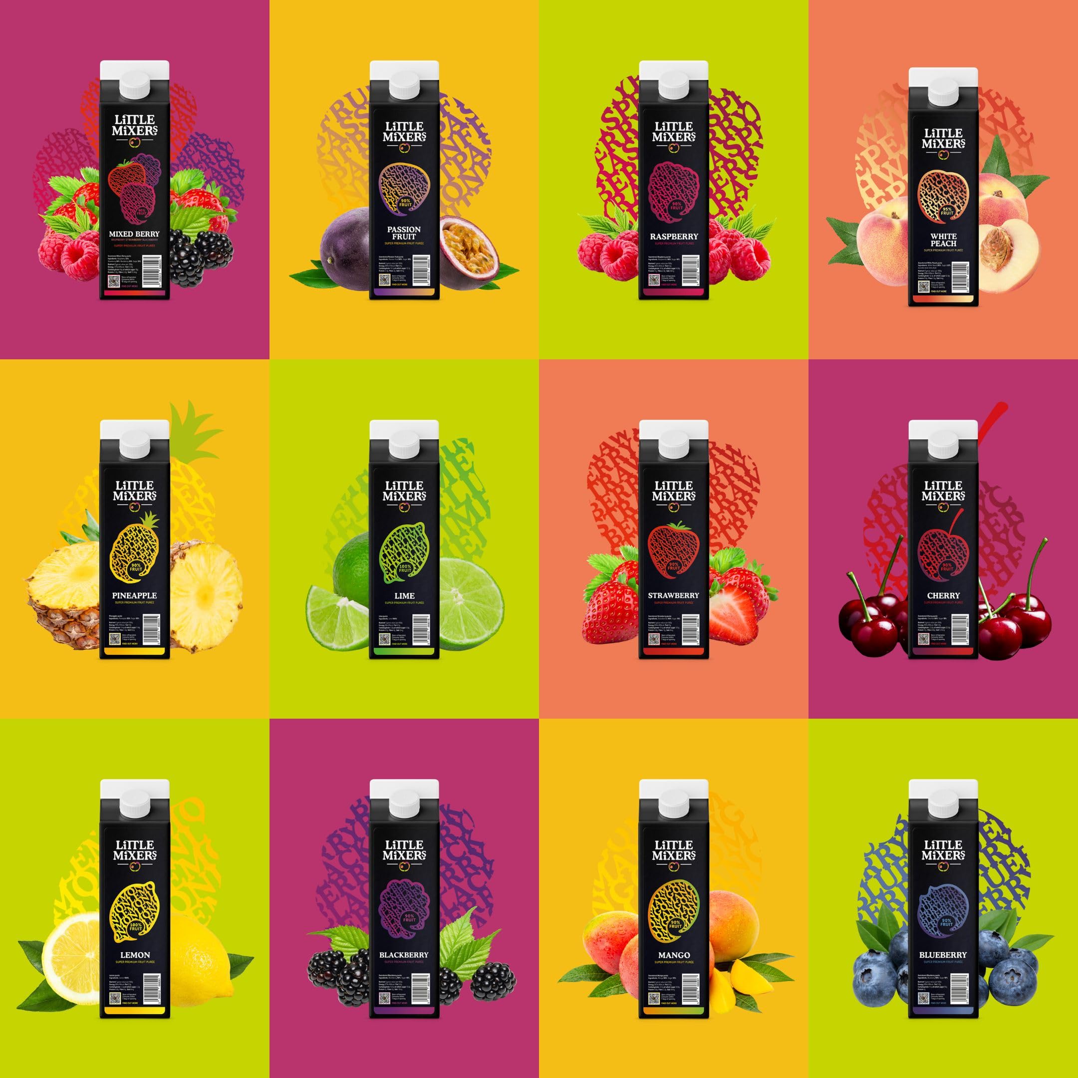 LITTLE MIXERS Quality Blackberry Puree for Cocktails & Smoothies | 1L Carton | 90% Fruit Content 8