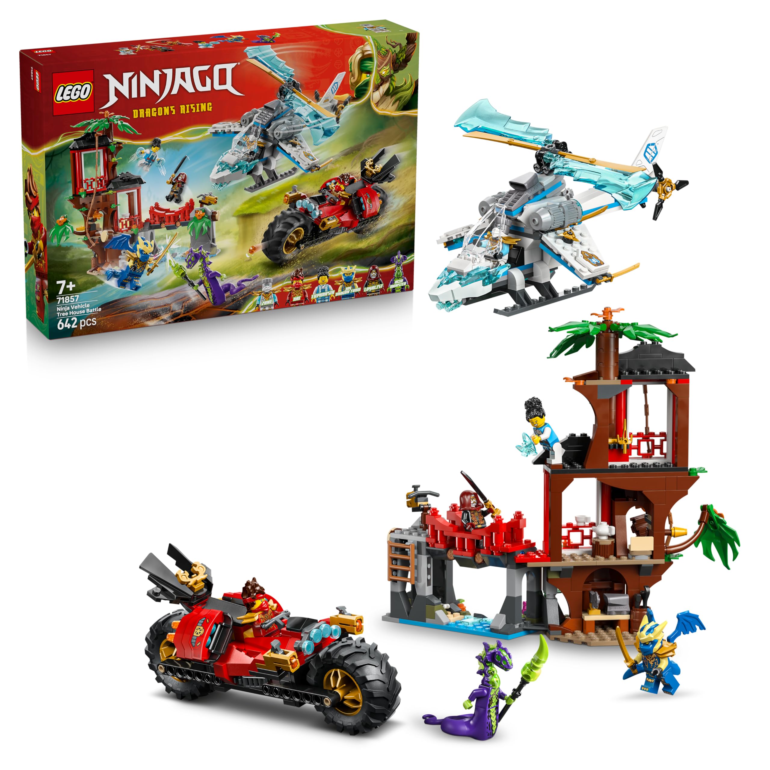LEGO NINJAGO Ninja Vehicle Tree House Battle Building Set | Ages 7+ | Model 71857 1