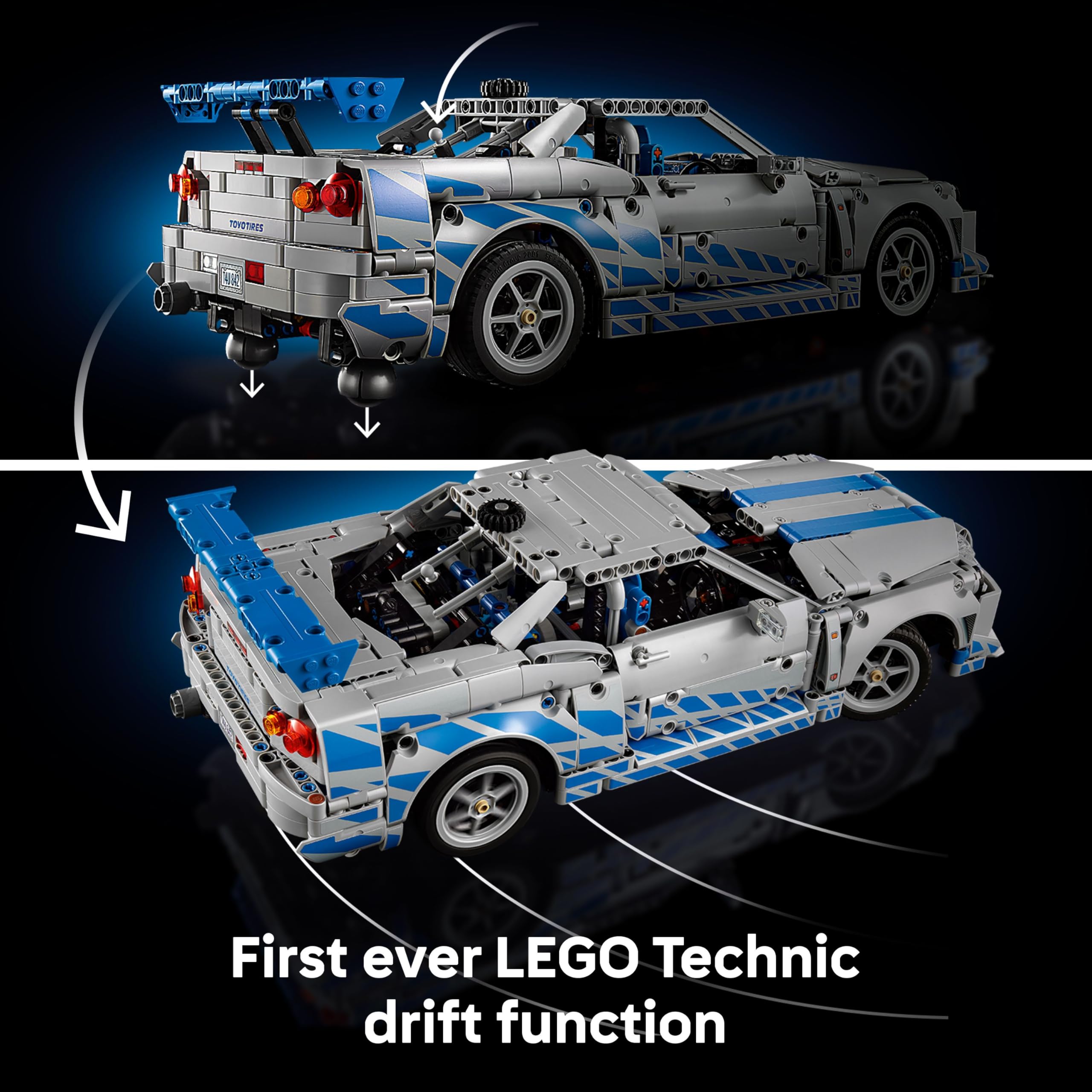 LEGO Technic 42210 2 Fast 2 Furious Nissan Skyline GT-R (R34) Model Kit | Age 18+ 3