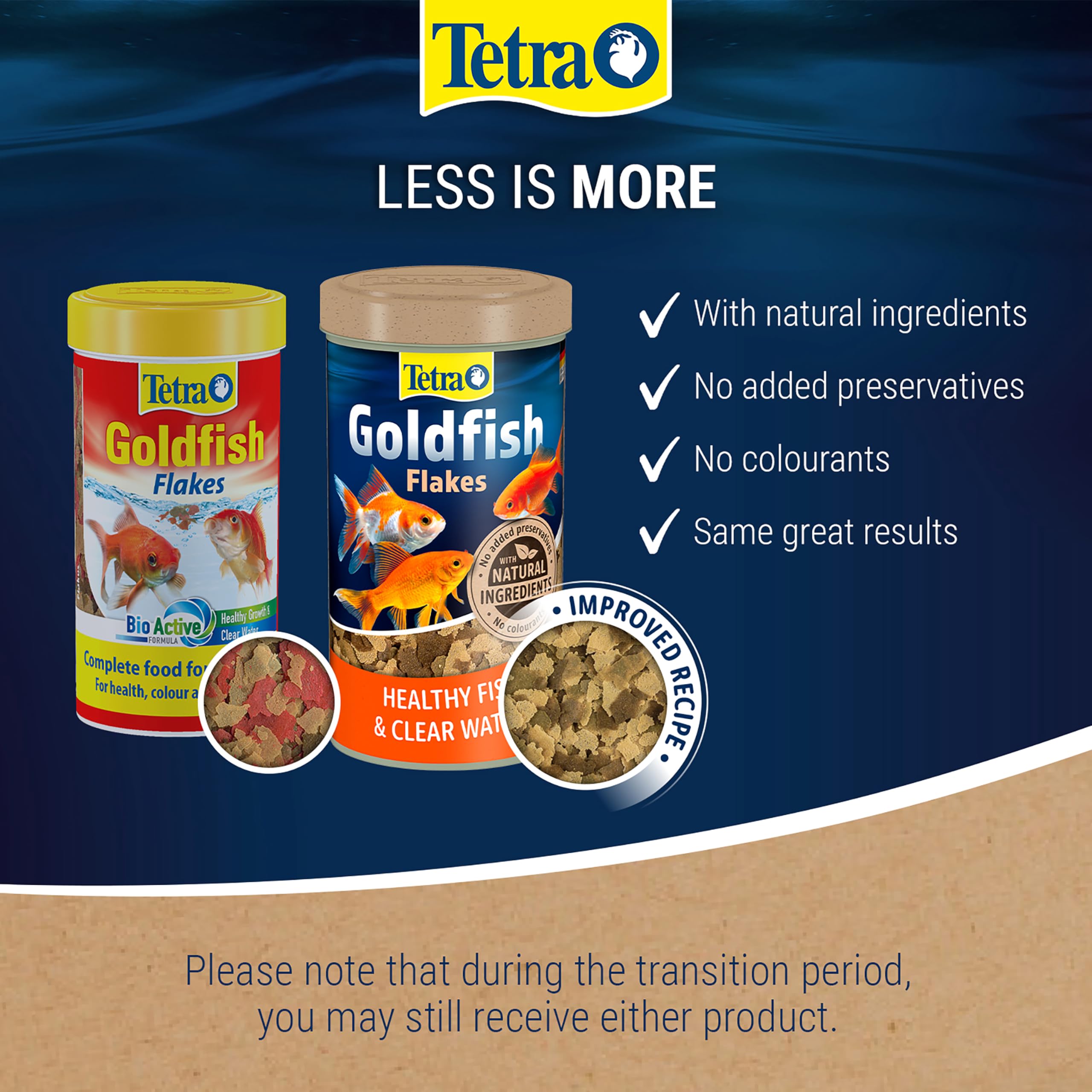 Tetra Goldfish Flakes - Balanced Nutrition for Coldwater Fish | 250 ml Pouch 2