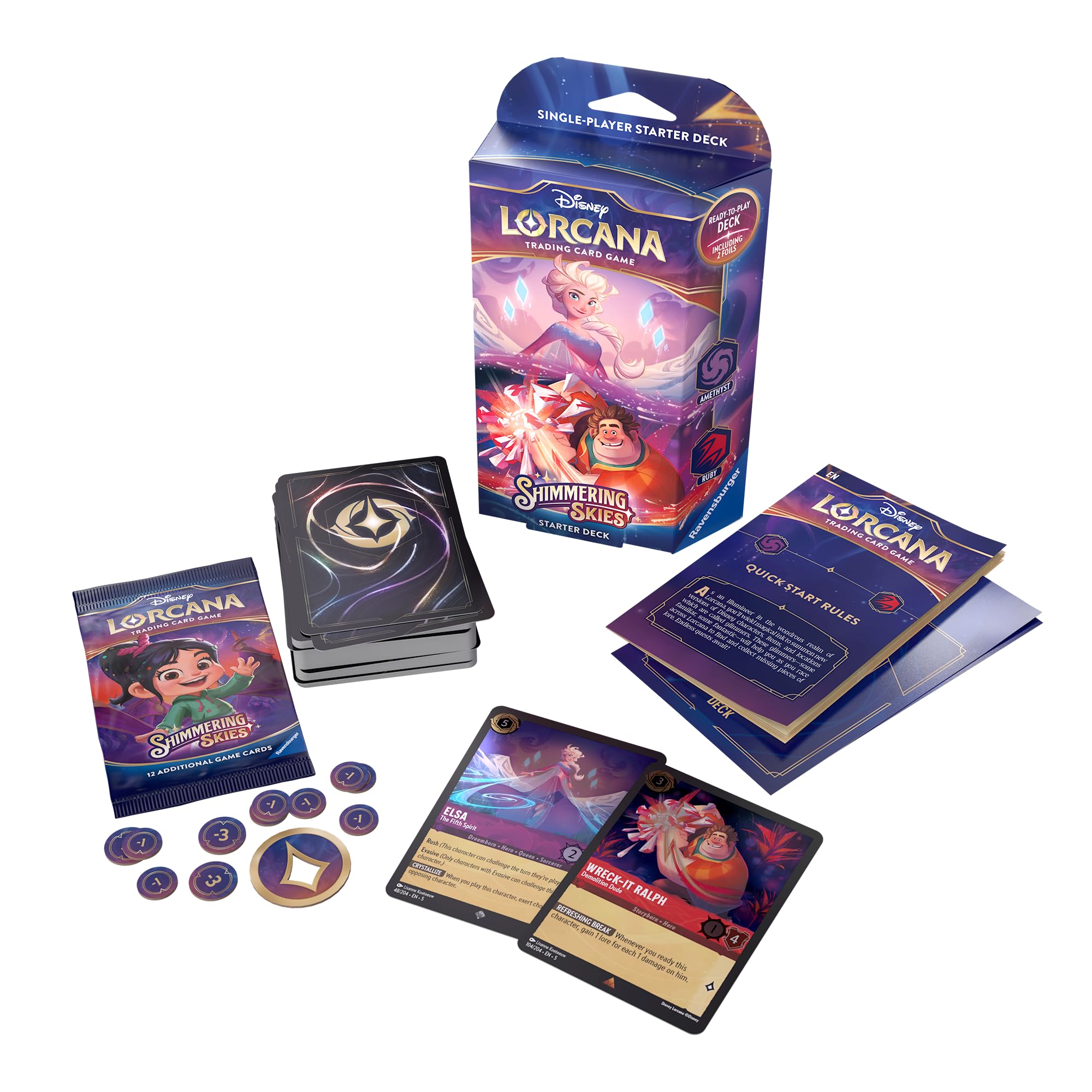Ravensburger Disney Lorcana Shimmering Skies Starter Deck Trading Card Game 1