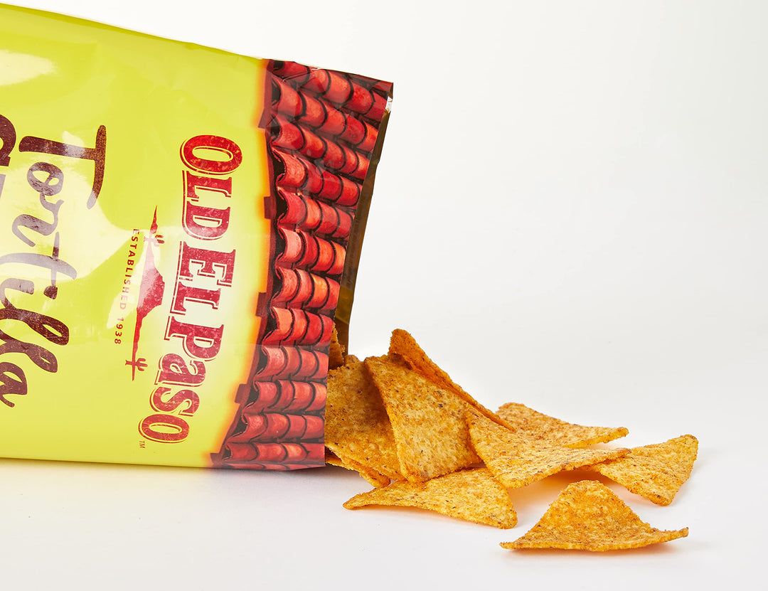 Old El Paso Gluten Free Crunchy Chilli Tortilla Chips 185g (Pack of 5)