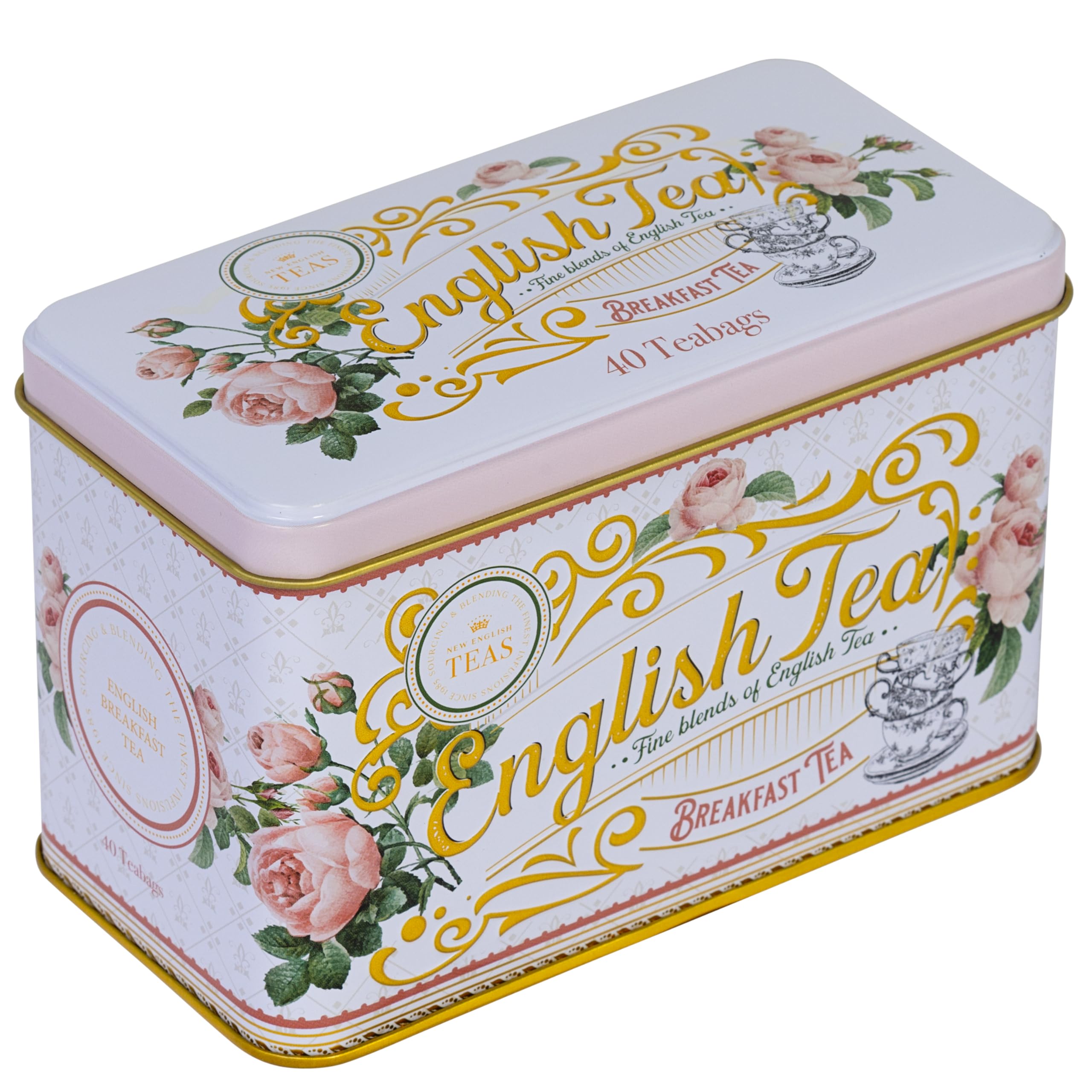 New English Teas - English Rose Tea Tin with 40 English Breakfast Teabags 5