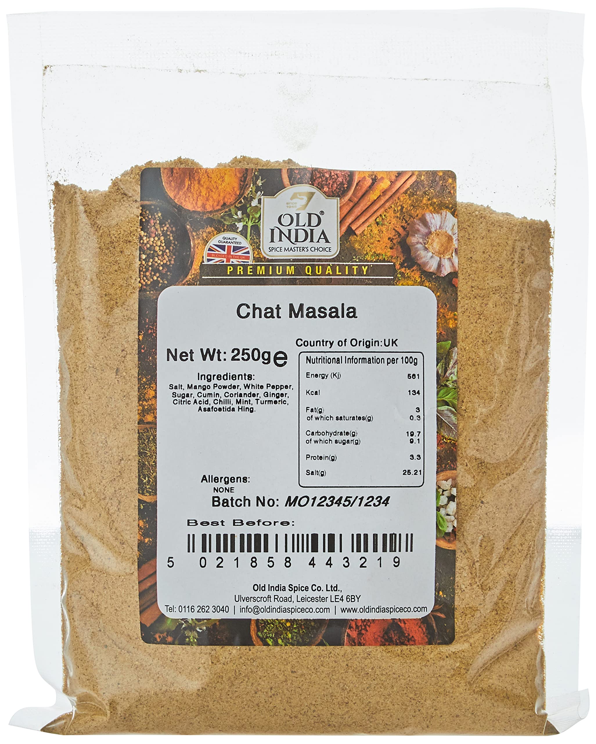 Old India Chaat Masala Powder - 100% Natural, Additive & GMO Free | 250g 1