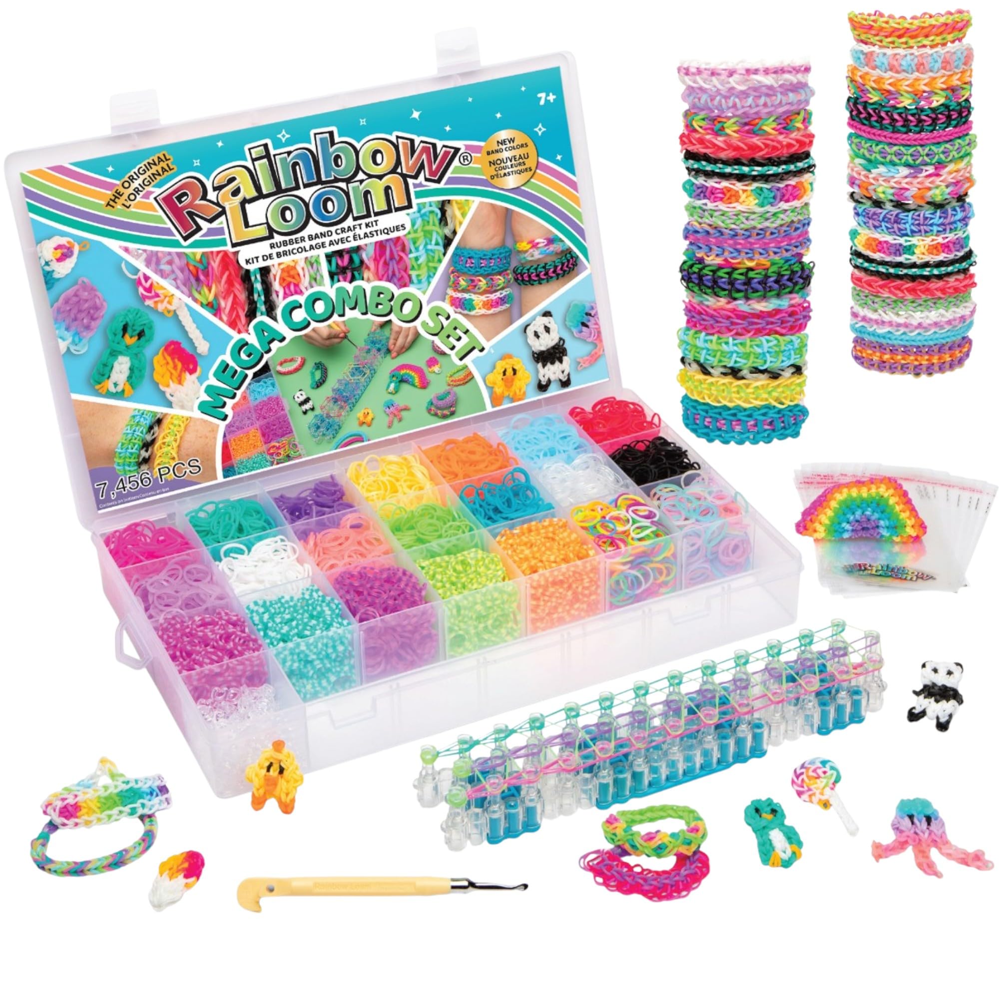 Rainbow Loom Mega Combo Loom Band Kit - 7000 Bands & 300 Clips for Kids 7+ 8