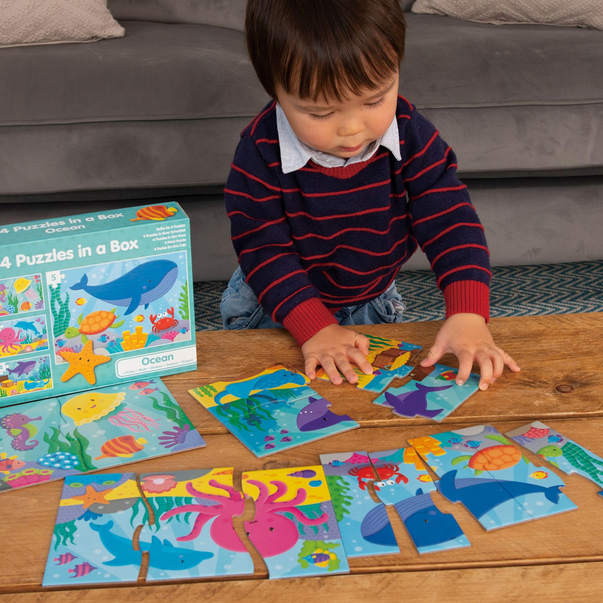 Galt 4 Puzzles in a Box - Ocean | 2, 3, 4, and 5 Piece Puzzles | Ages 18m+ 4