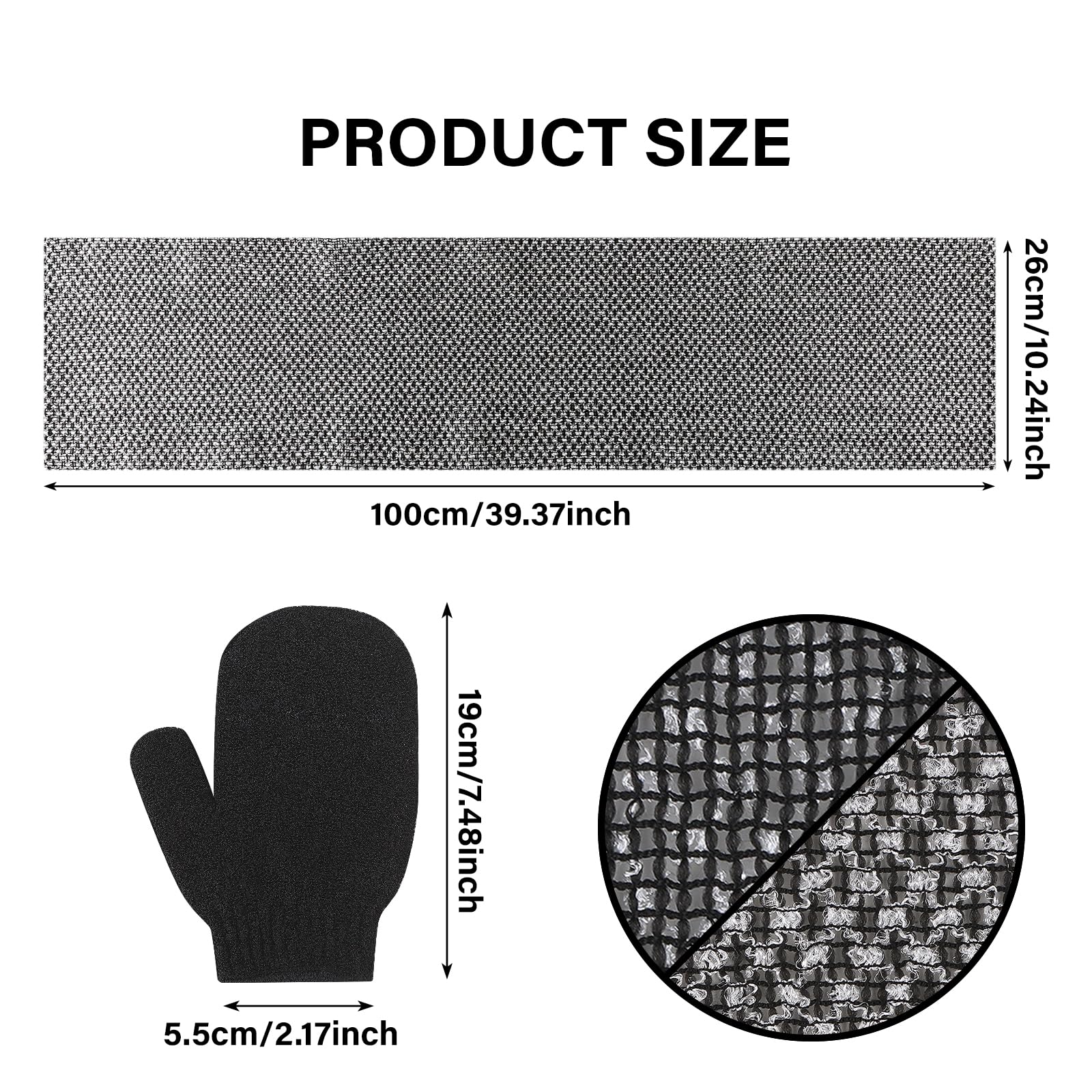 Lafefe Exfoliating Towel Gloves Set - Deep Clean & Pore Unclogging | Unisex Adult | 2 Items