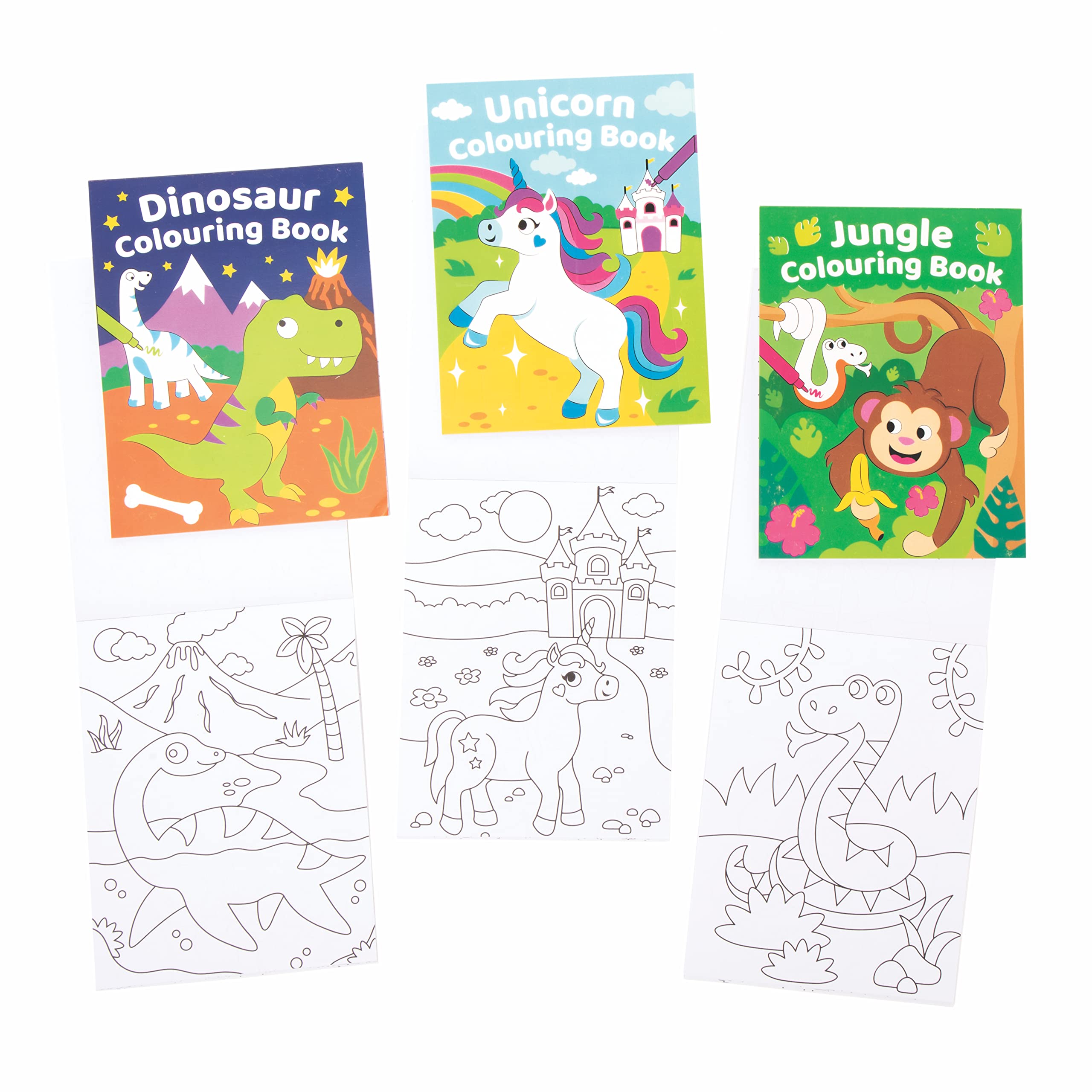 Baker Ross FE577 Mini Colouring Books - Pack of 12 | 20 Pages Each | 12 x 16 cm 1