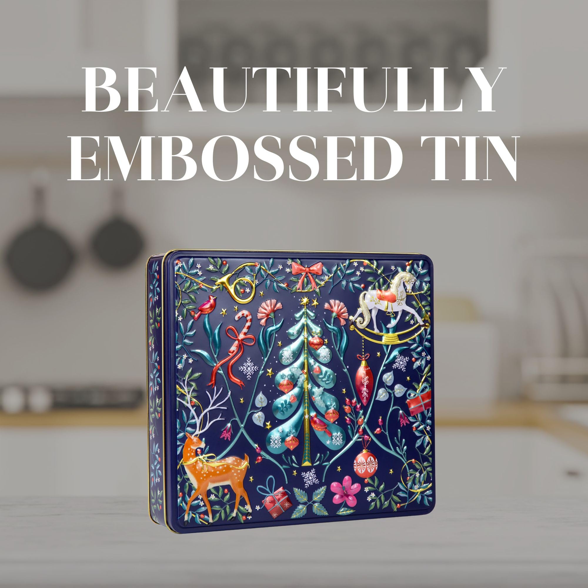 The Silver Crane Company - Scandi Belgian Biscuits Tin Christmas Gift Set 5